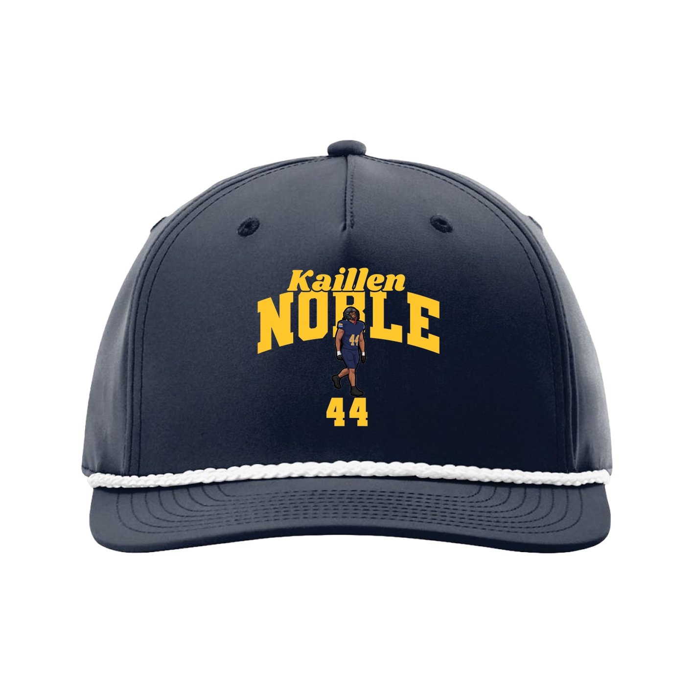 Five-Panel Classic Rope Cap — Signature Arch in Navy