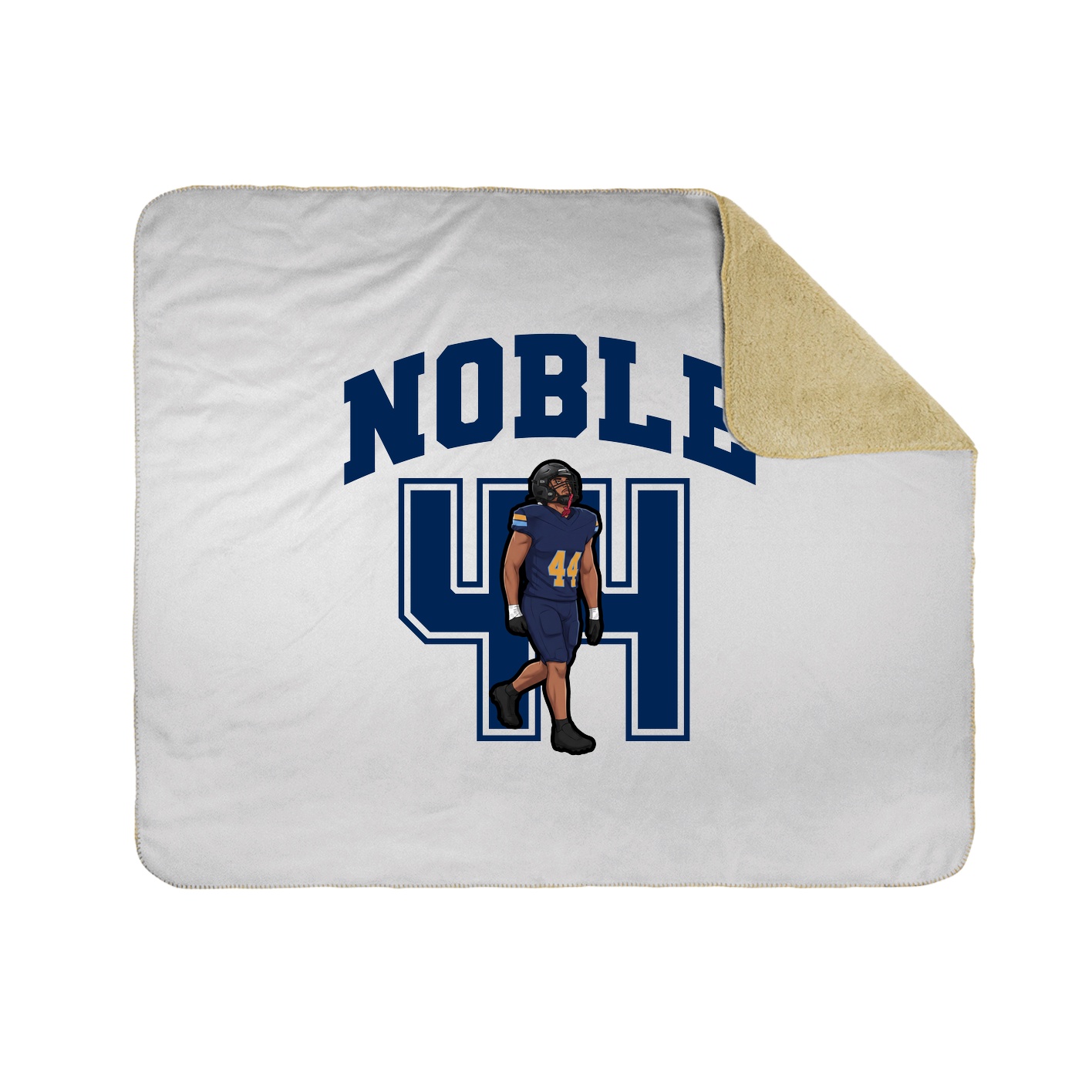 Throw Blanket — Number in White