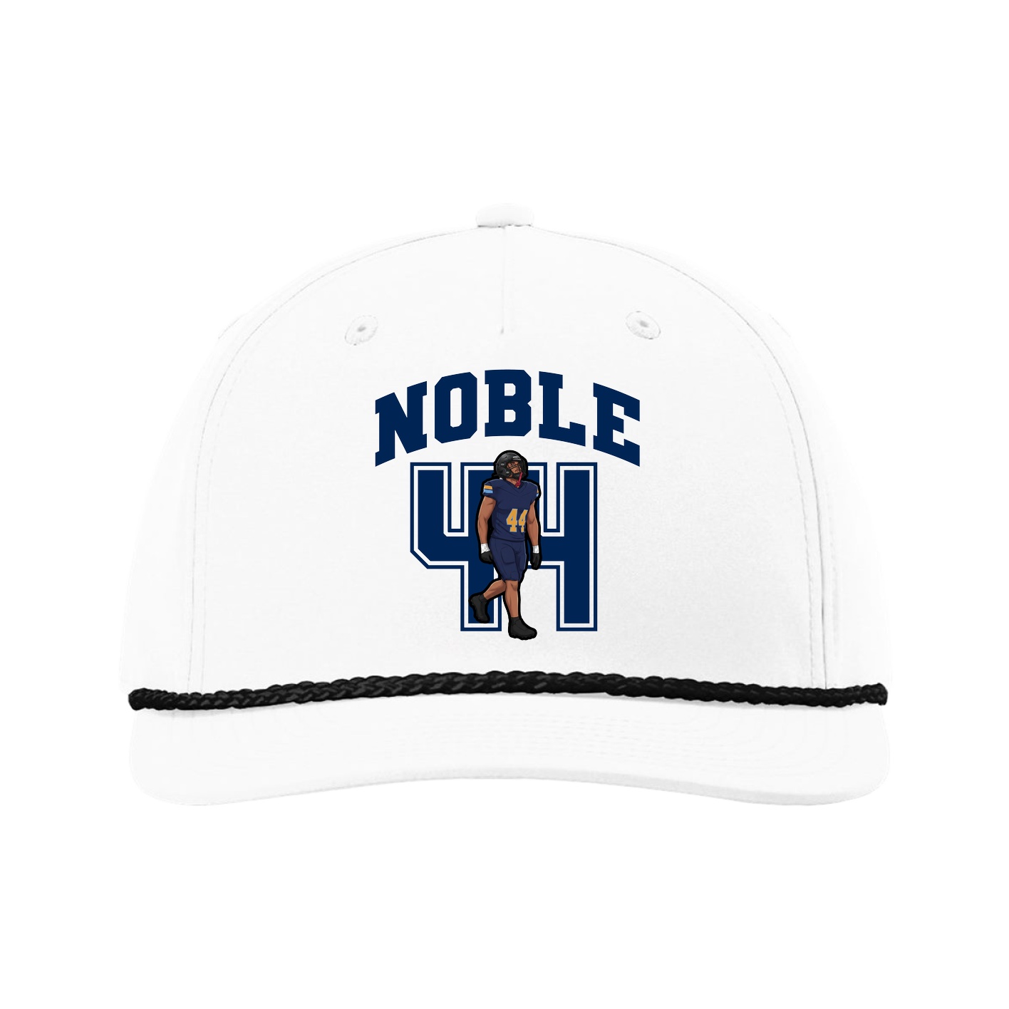 Five-Panel Classic Rope Cap — Number in White