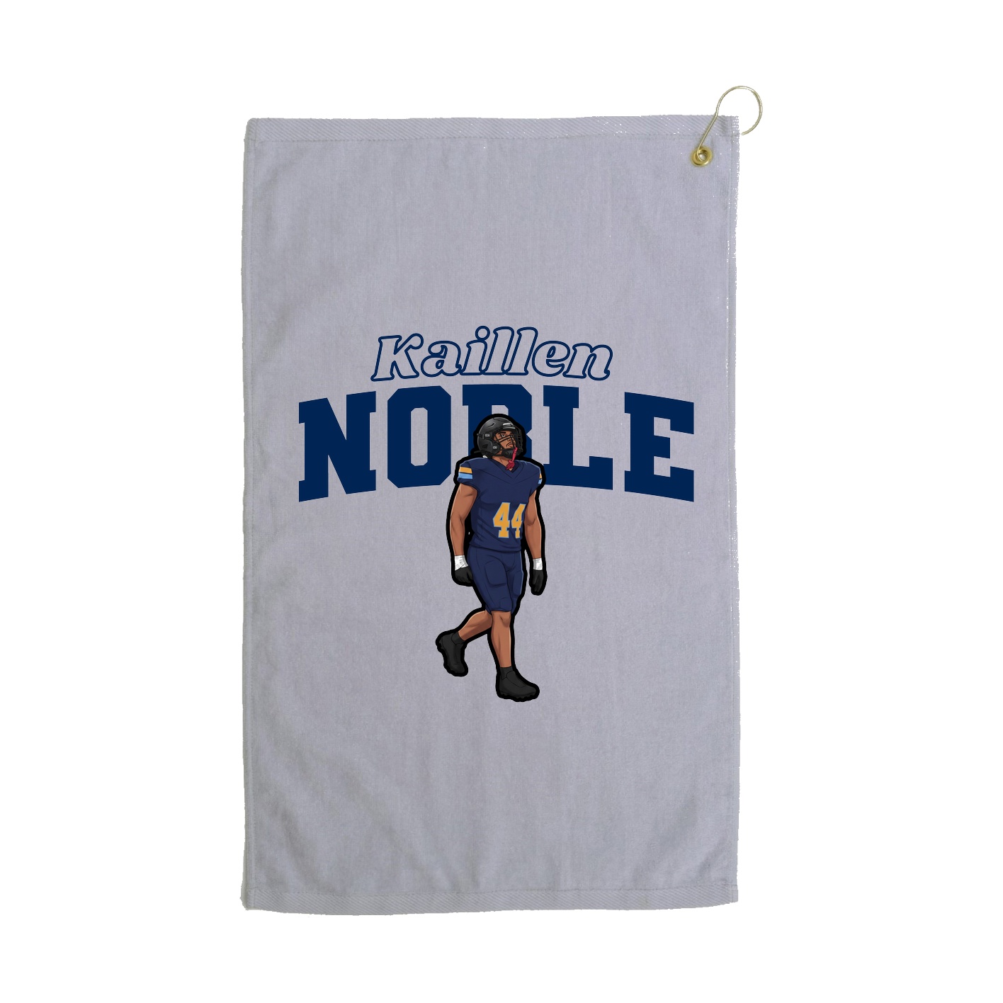 Golf Towel — Name Arch in Grey