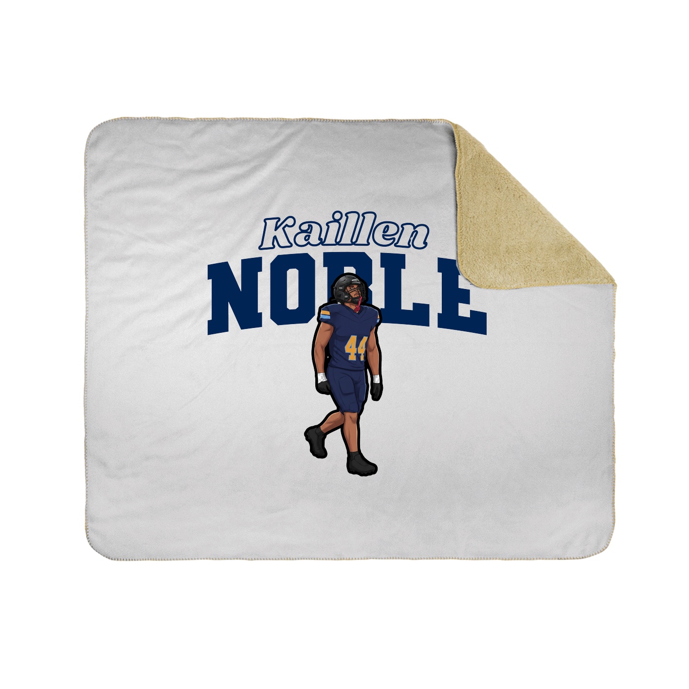 Throw Blanket — Name Arch in White