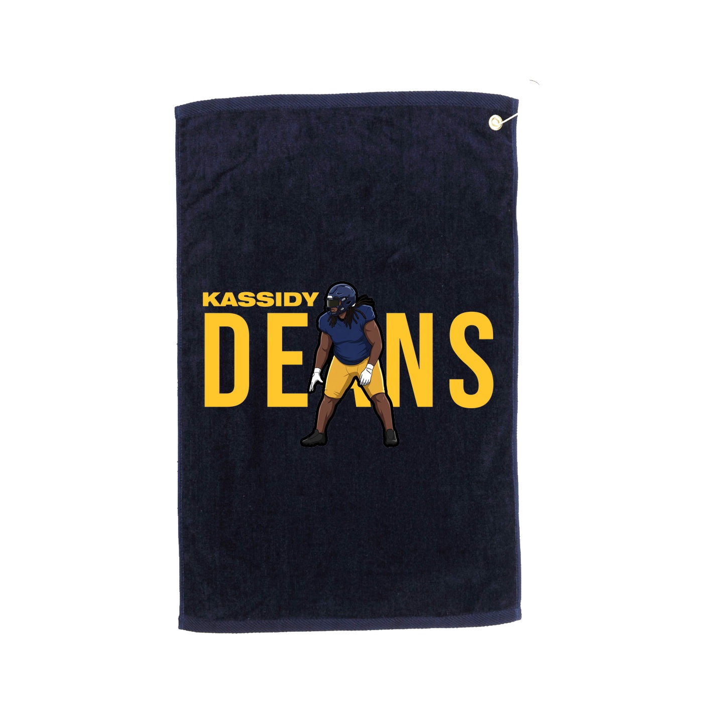 Golf Towel — Player Name in Navy