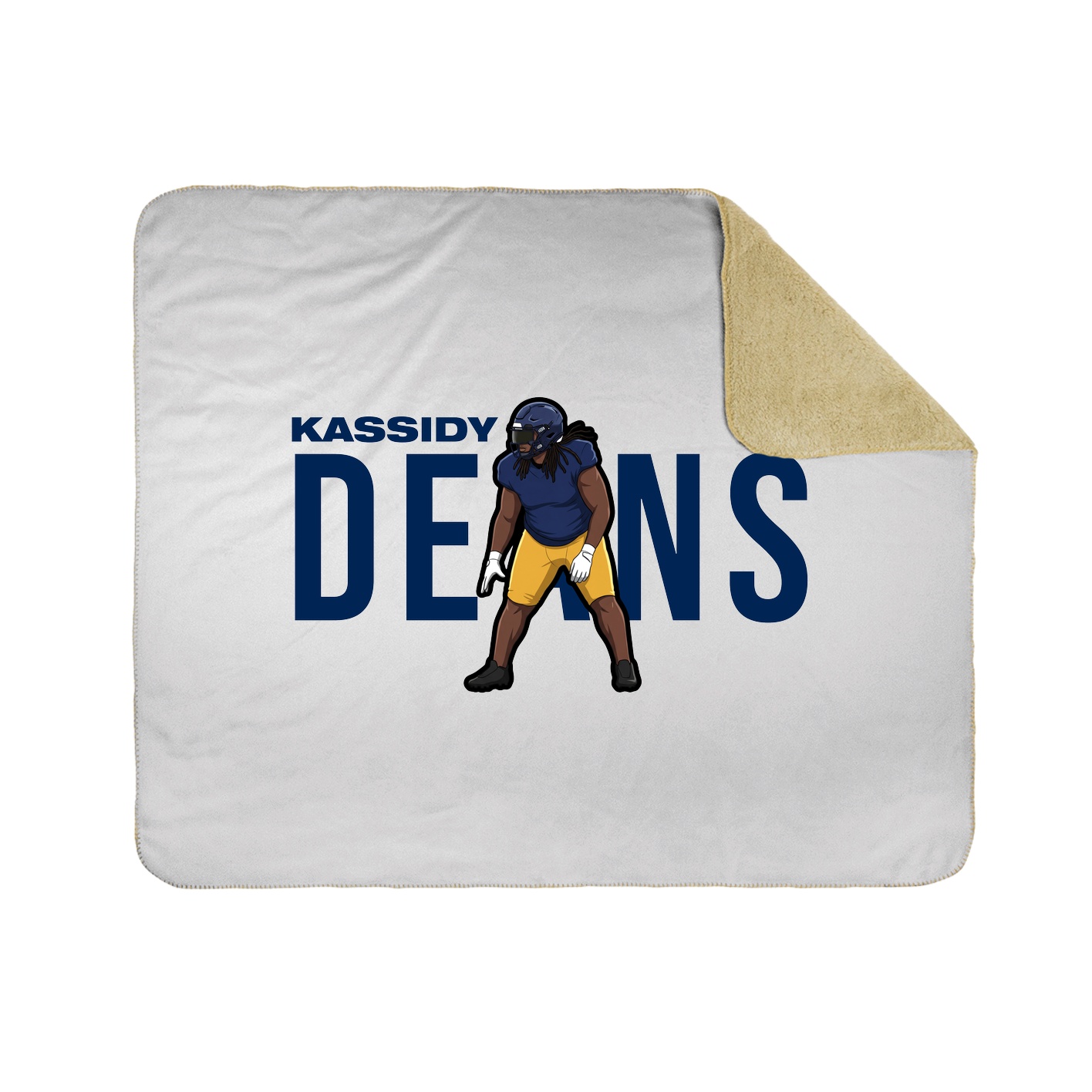 Throw Blanket — Player Name in White