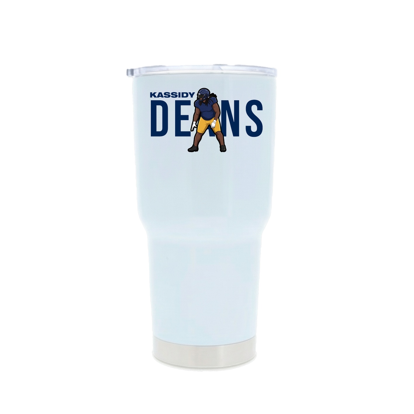 30oz Stainless Steel Tumbler — Player Name in White