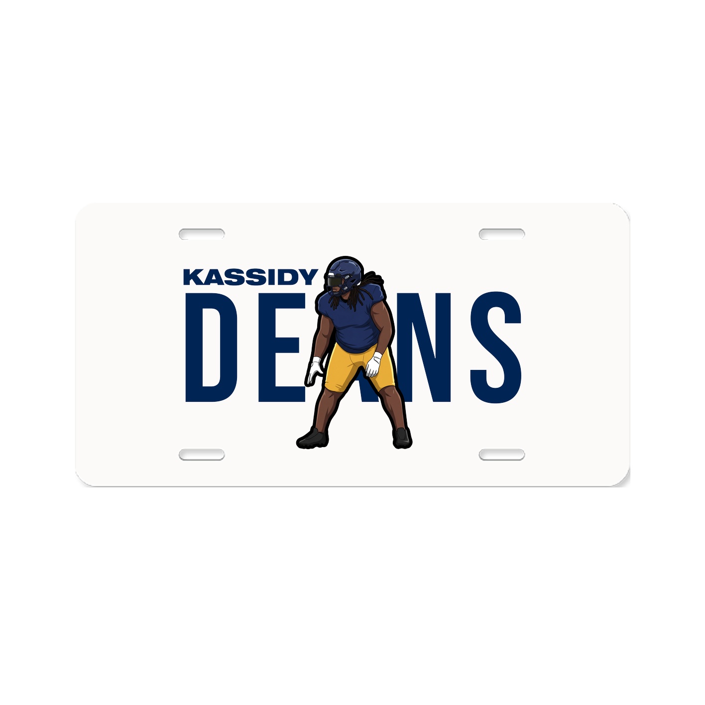 License Plate — Player Name in Classic