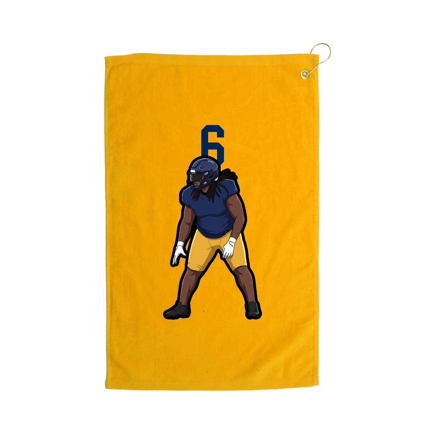 Golf Towel — Number Top in Gold