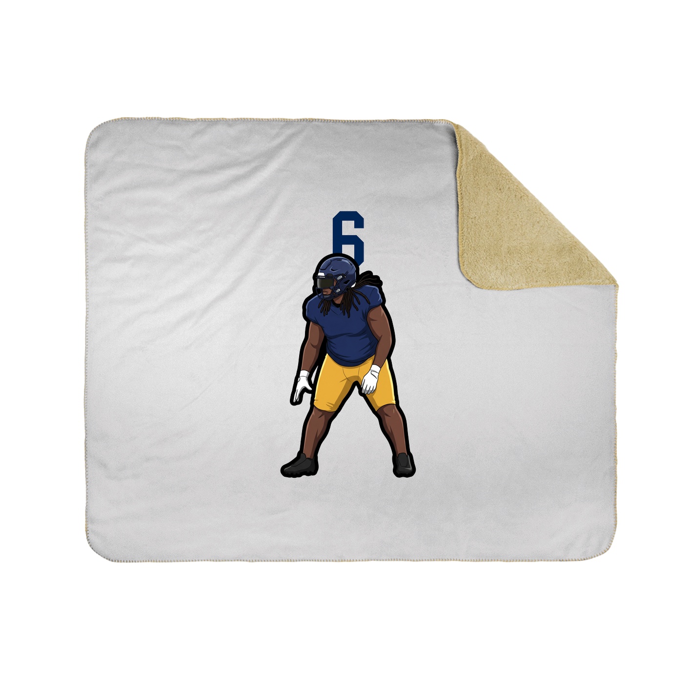 Throw Blanket — Number Top in White