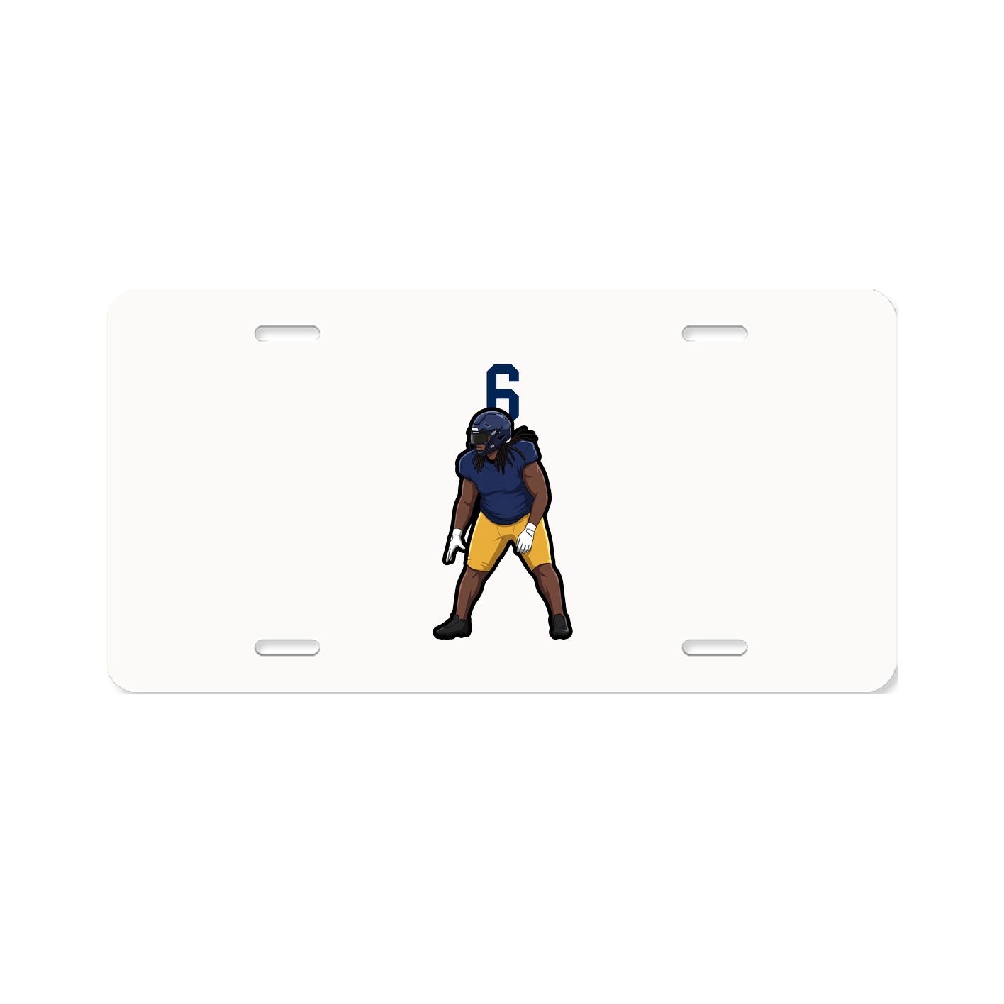 License Plate — Number Top in Classic