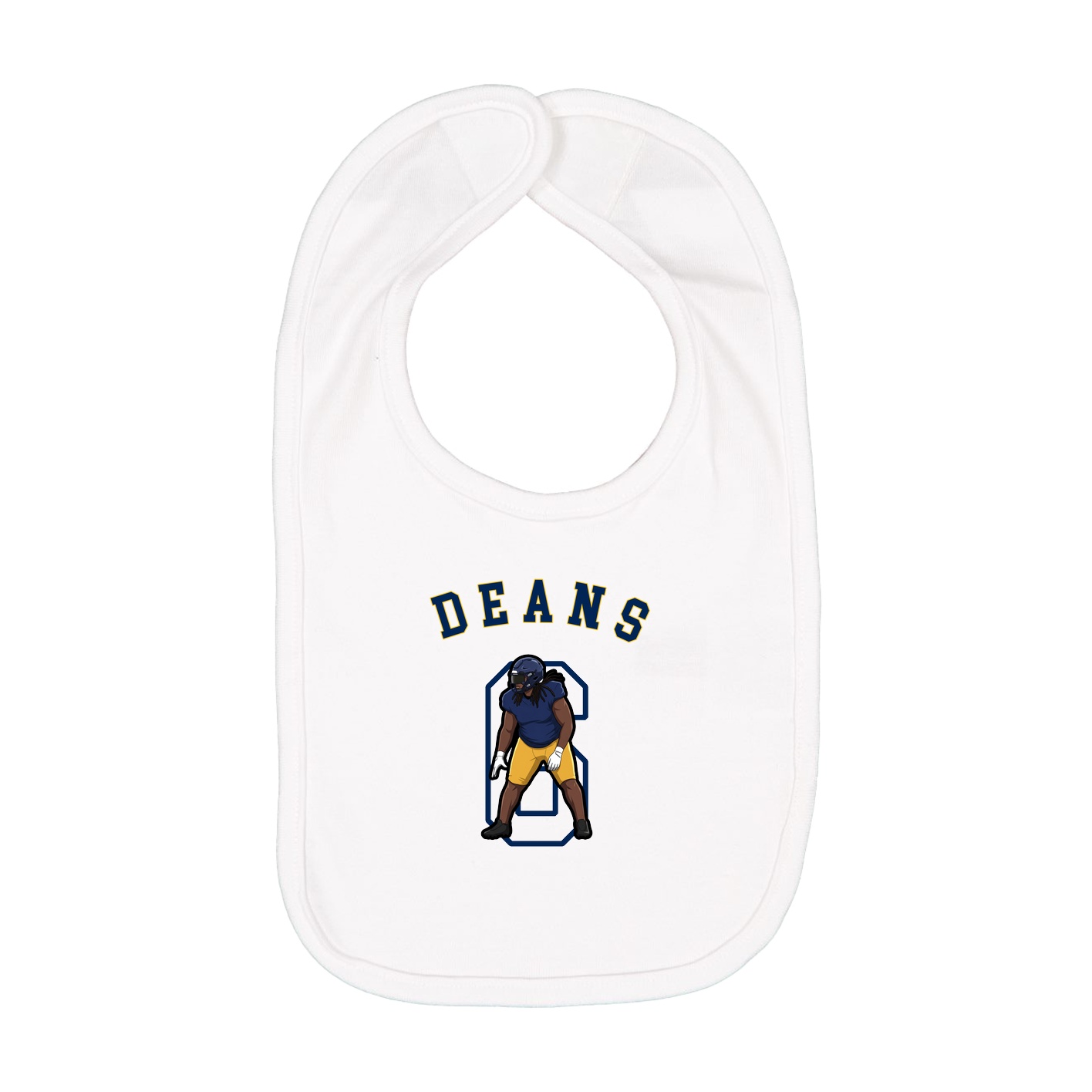 Infant Bib — Shirsey Arch in White