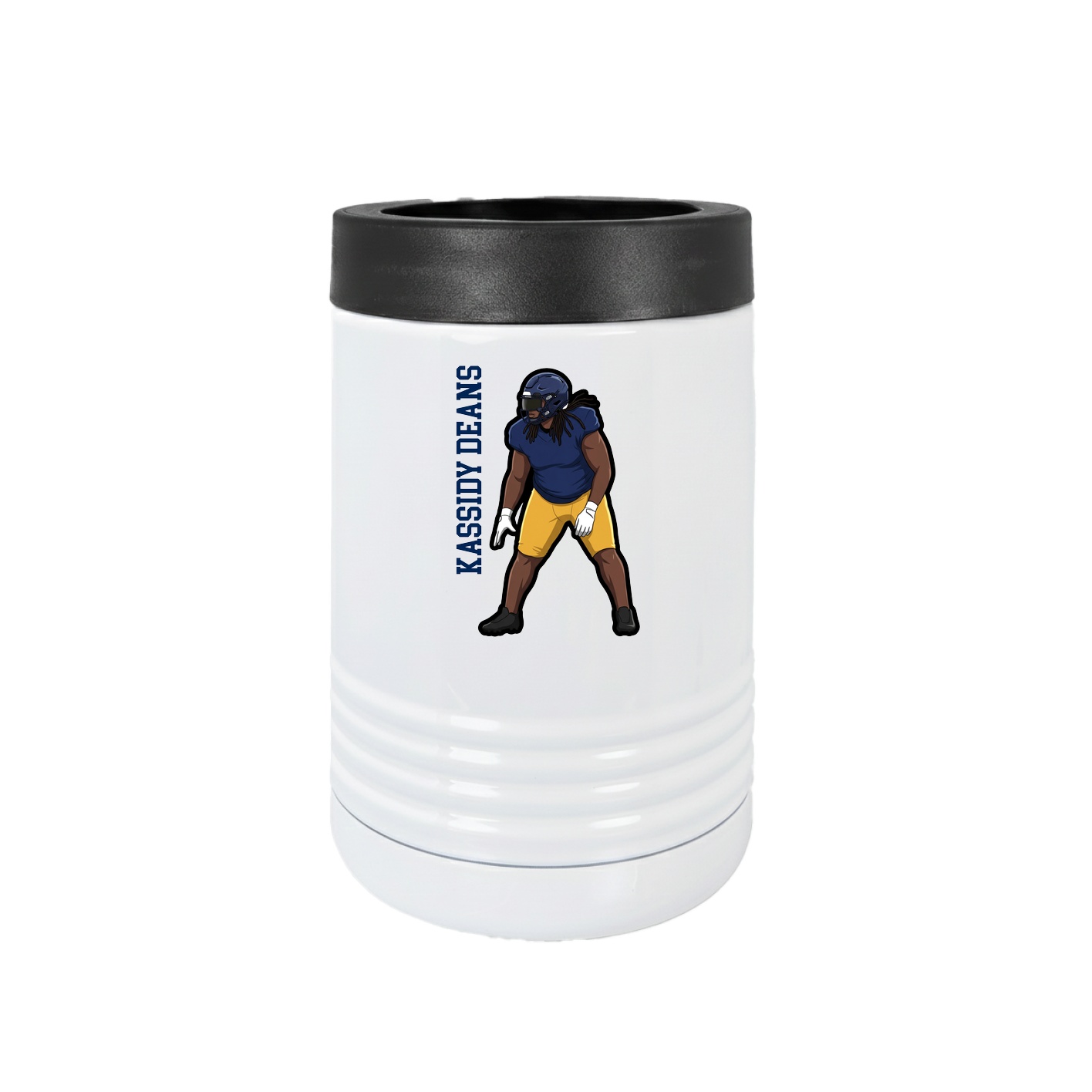 Beverage Holder — Name Vertical in White
