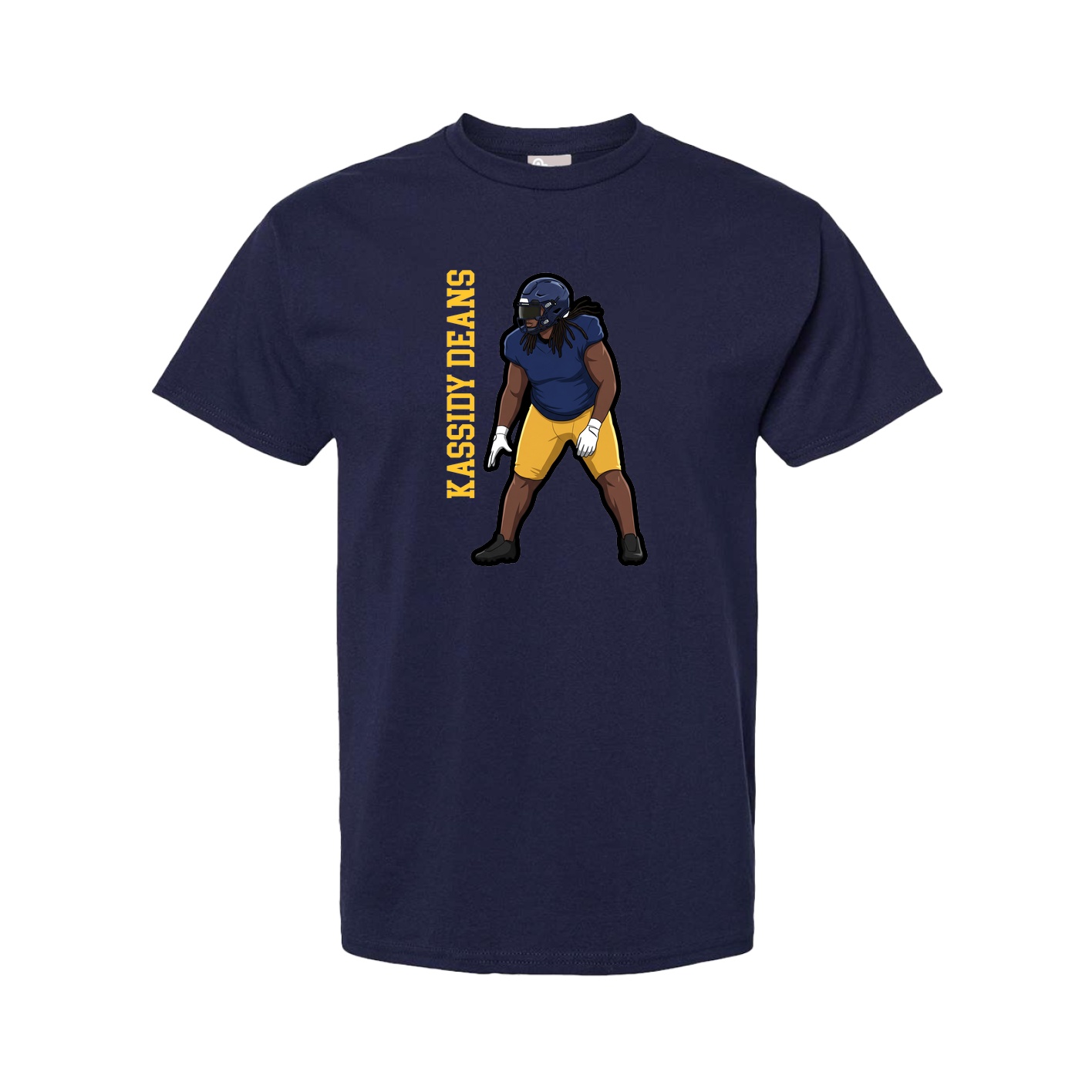 Youth Tee — Name Vertical in Navy