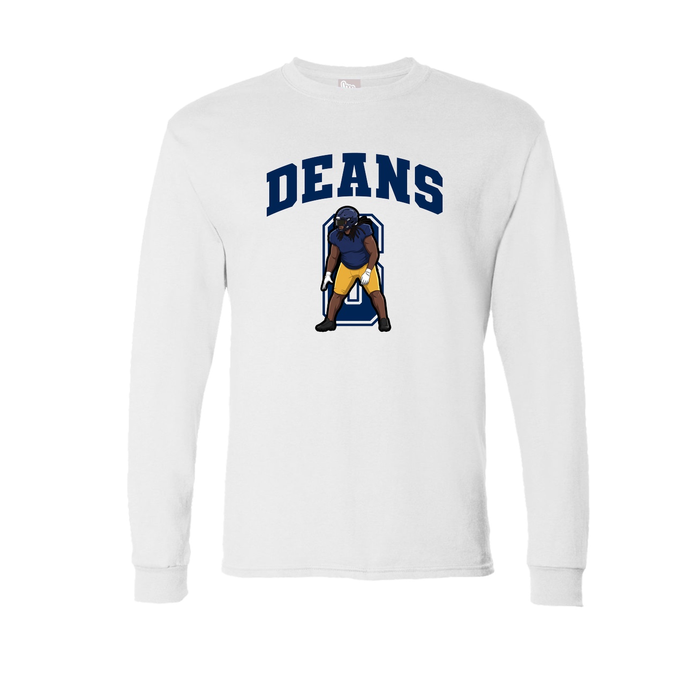 Long Sleeve Tee — Number in White