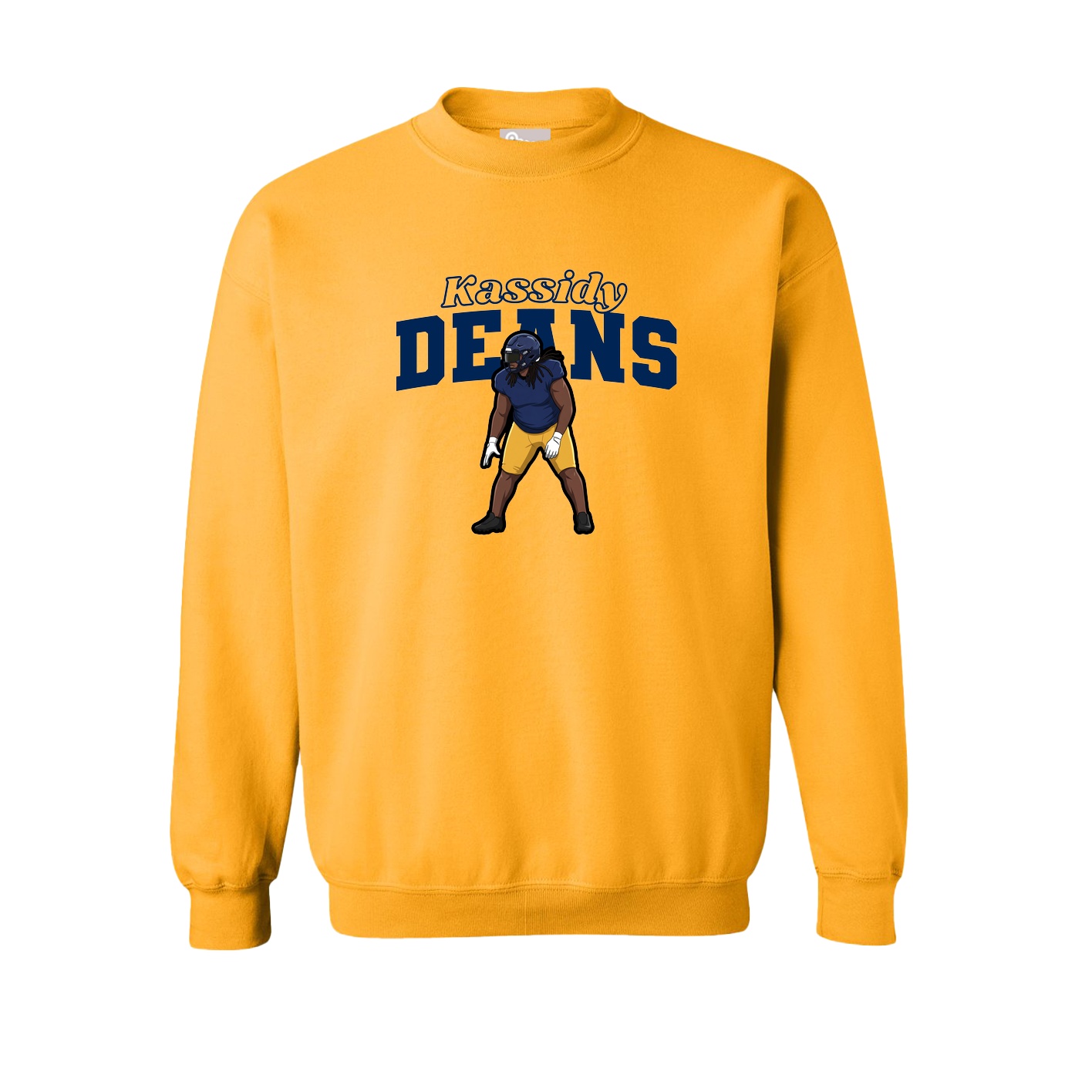 Fleece Crew — Name Arch in Gold