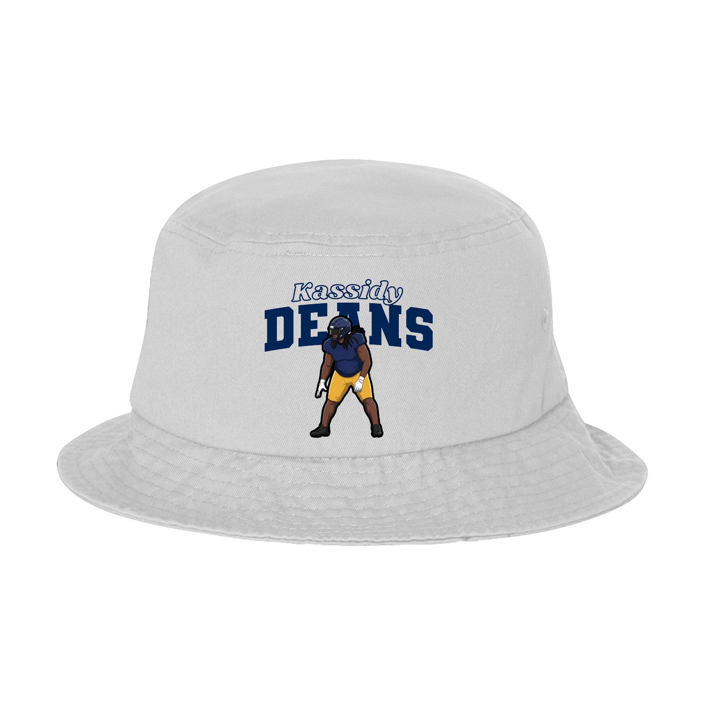 Bucket Cap — Name Arch in White