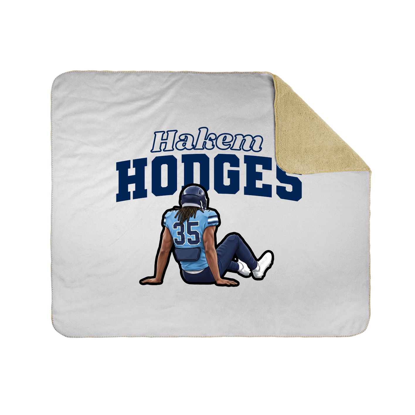 Throw Blanket — Name Arch in White