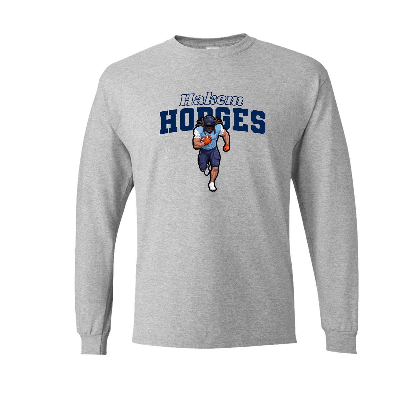 Long Sleeve Tee — Name Arch in Grey