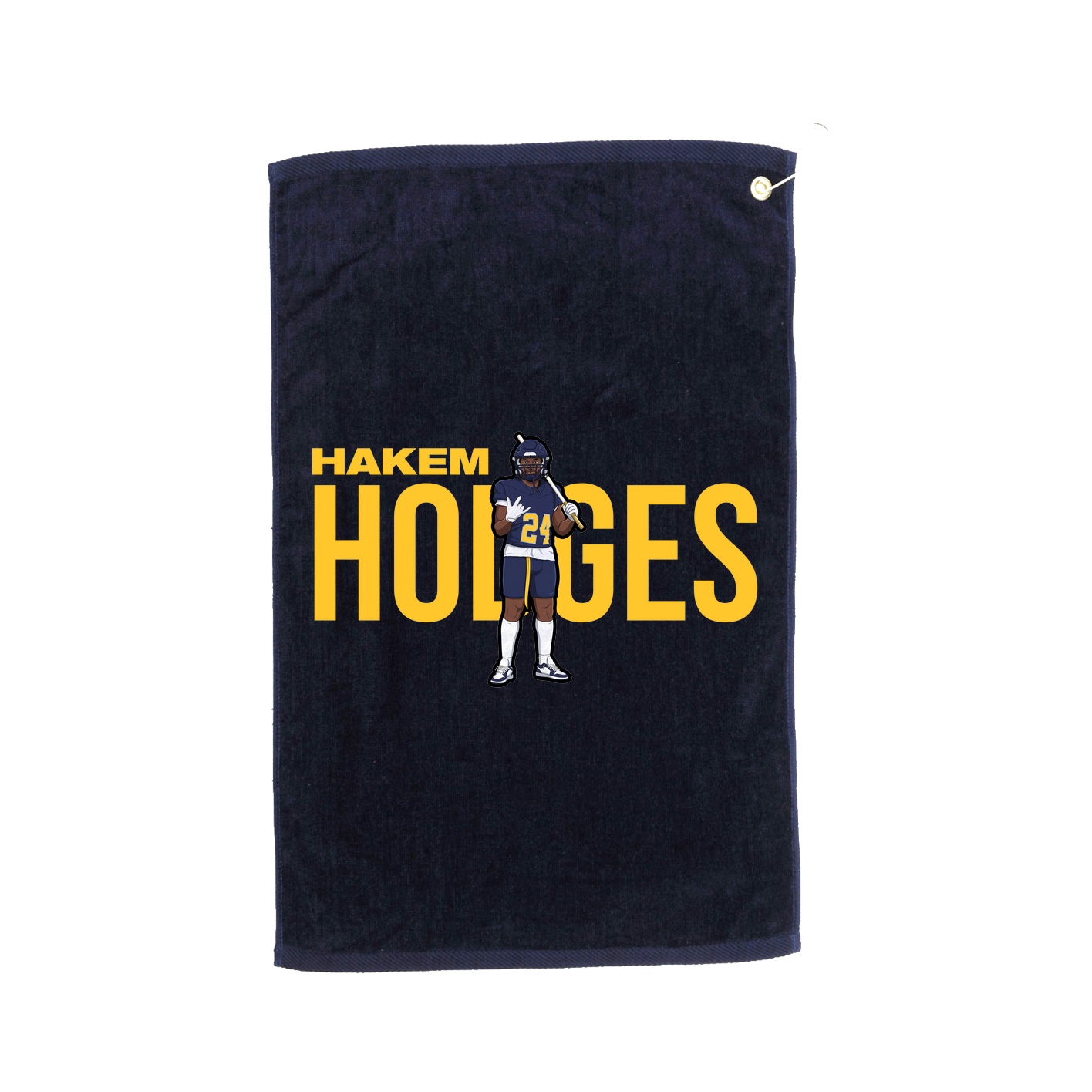 Golf Towel — Player Name in Navy