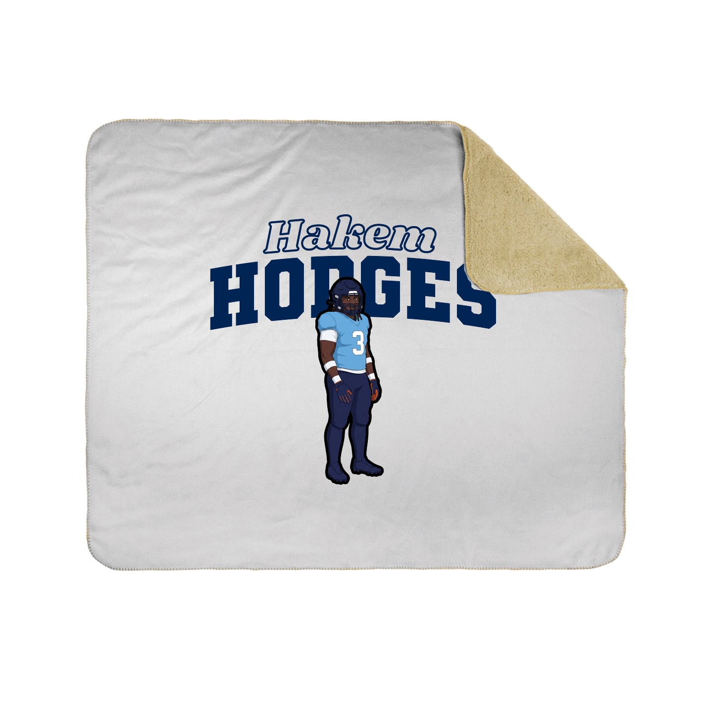 Throw Blanket — Name Arch in White