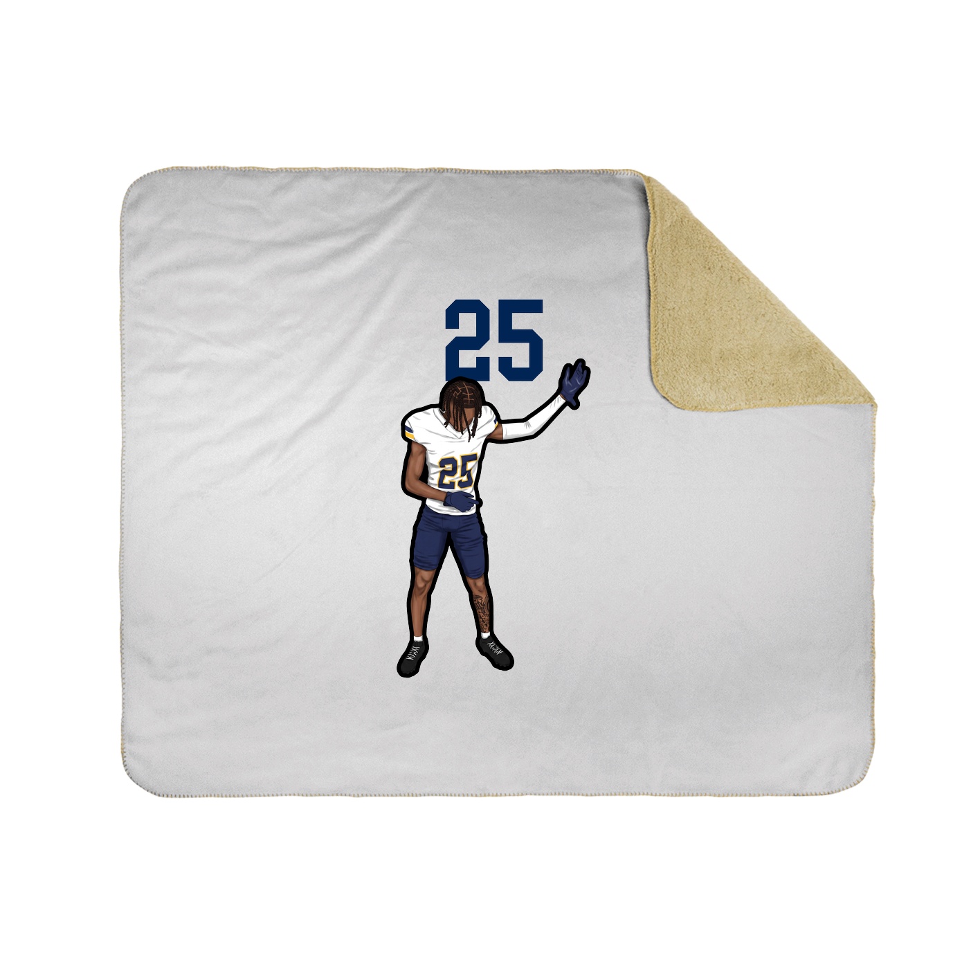 Throw Blanket — Number Top in White