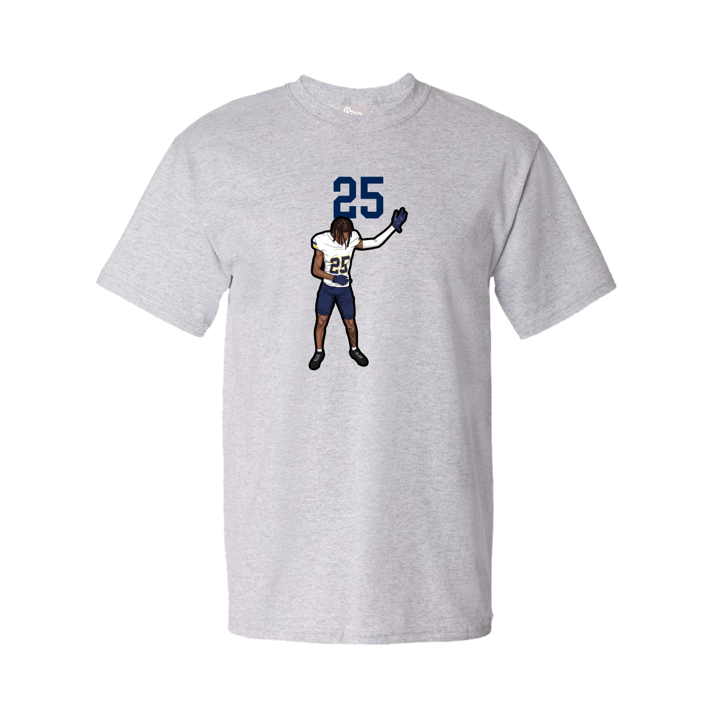 Youth Tee — Number Top in Grey