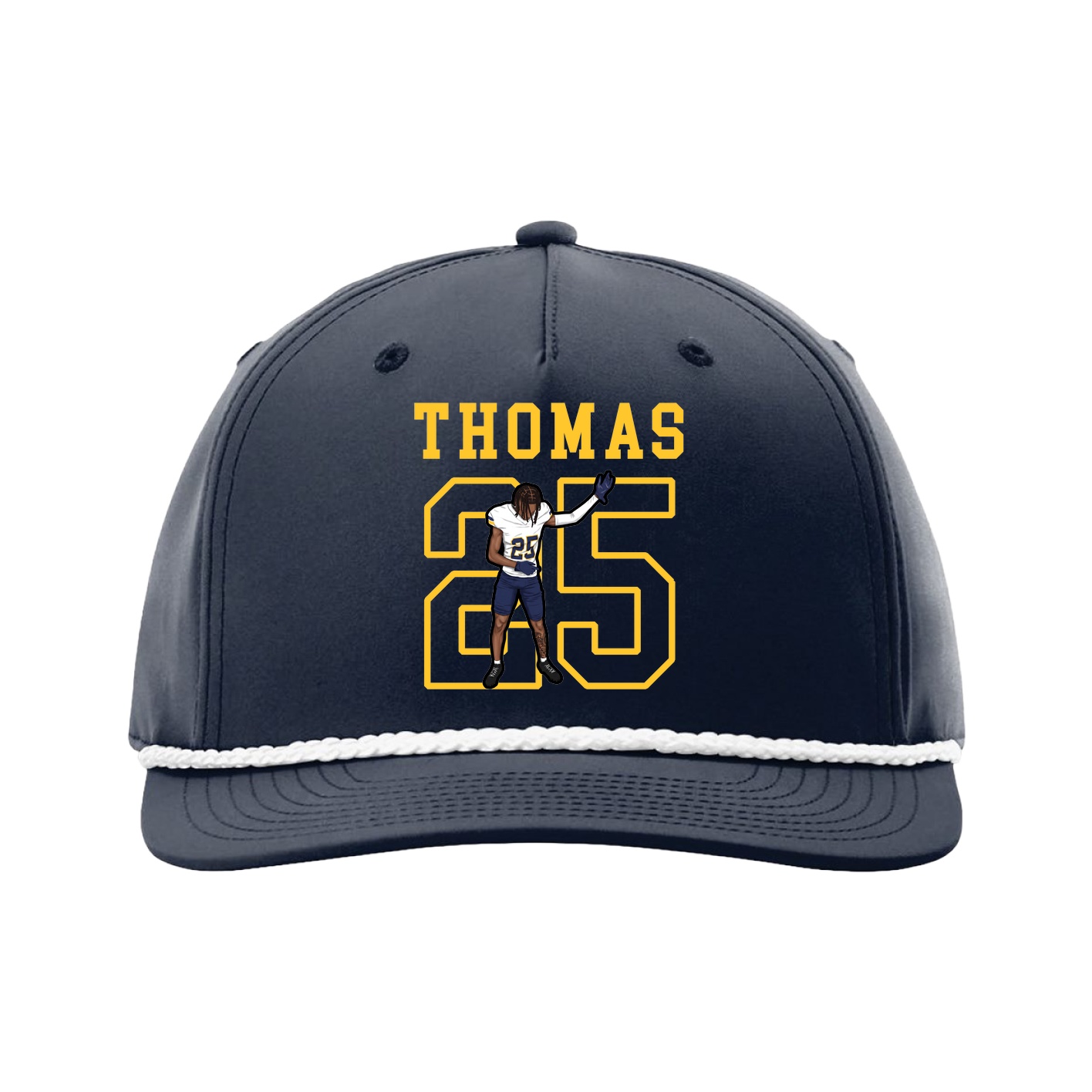 Five-Panel Classic Rope Cap — Shirsey in Navy