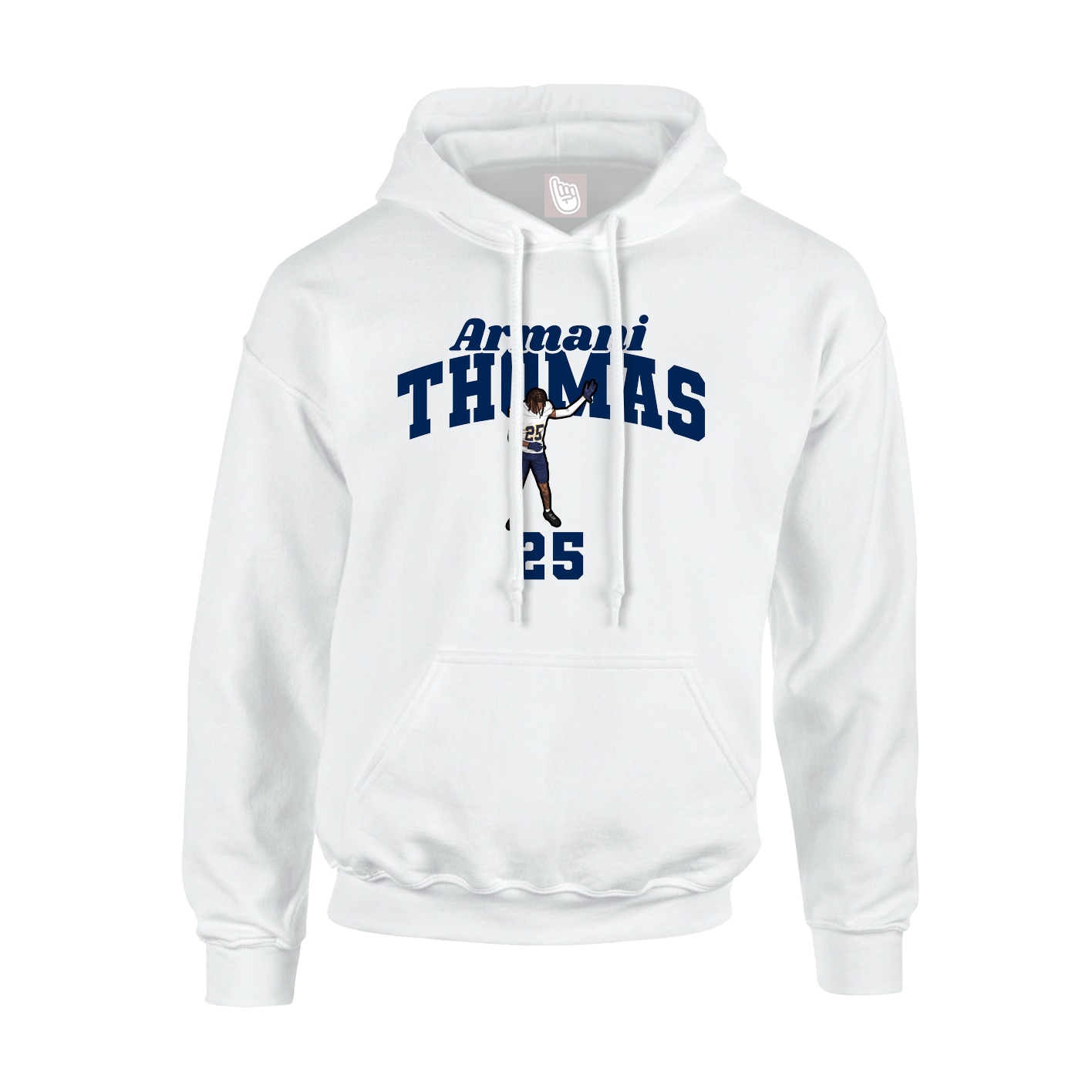 Youth Hoodie — Signature Arch in White