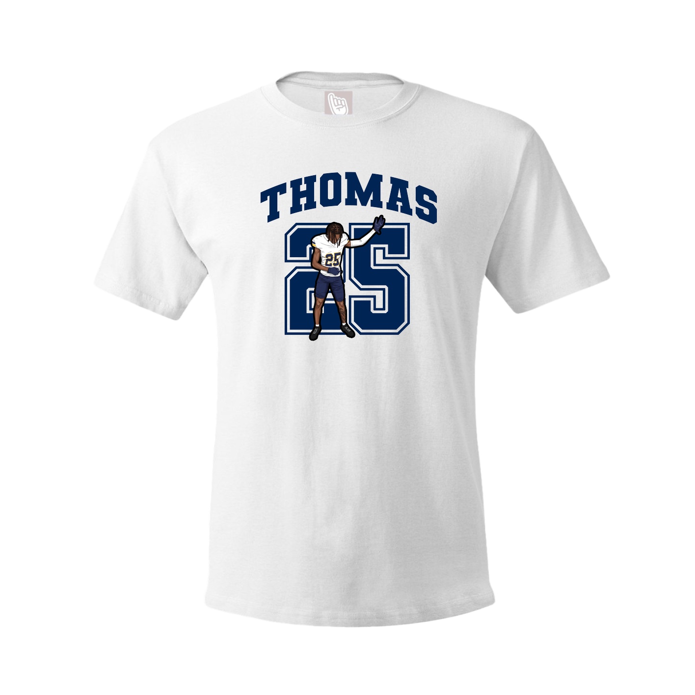 Youth Tee — Number in White