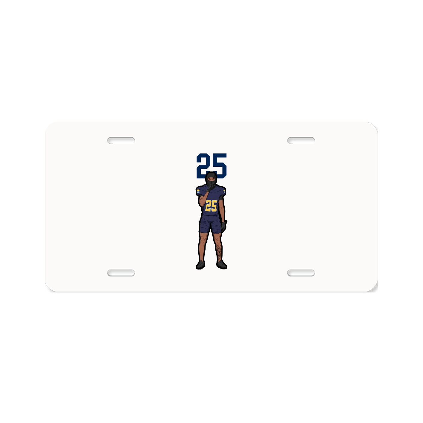 License Plate — Number Top in Classic