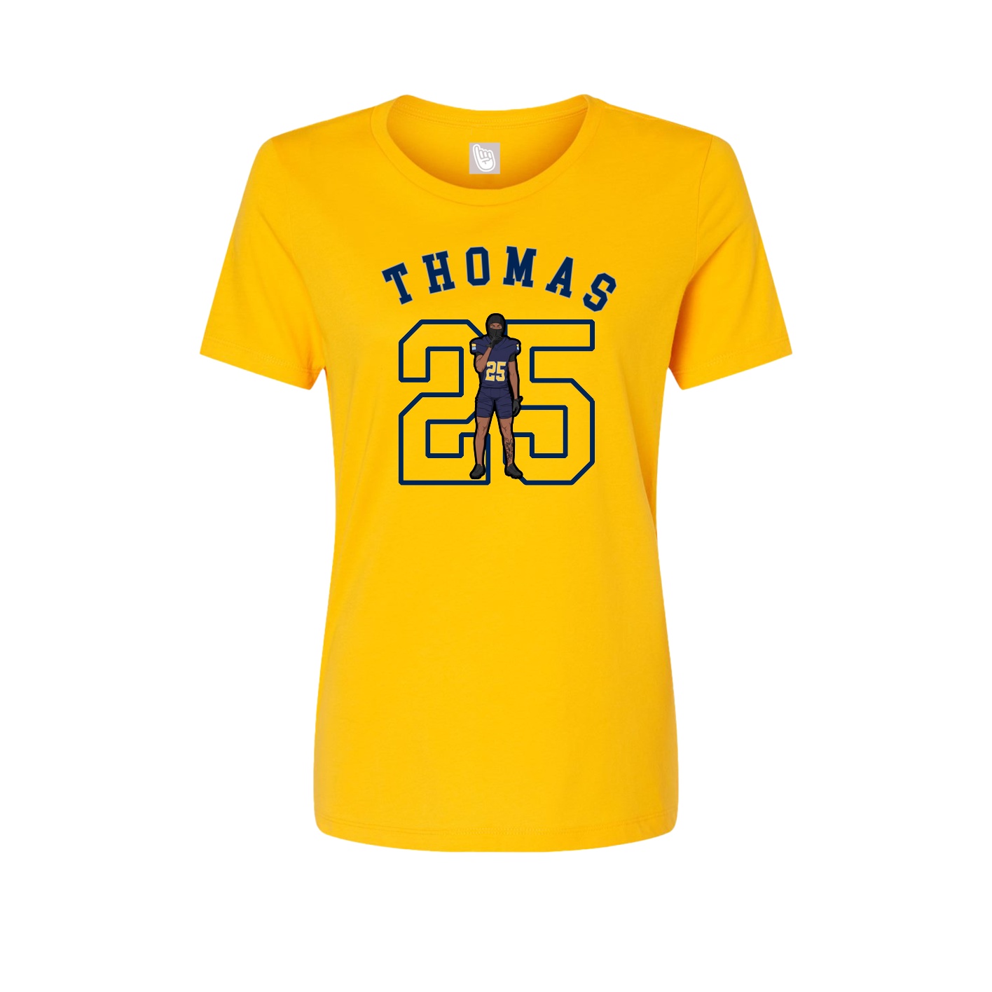 Fitted Women's Tee — Shirsey Arch in Gold