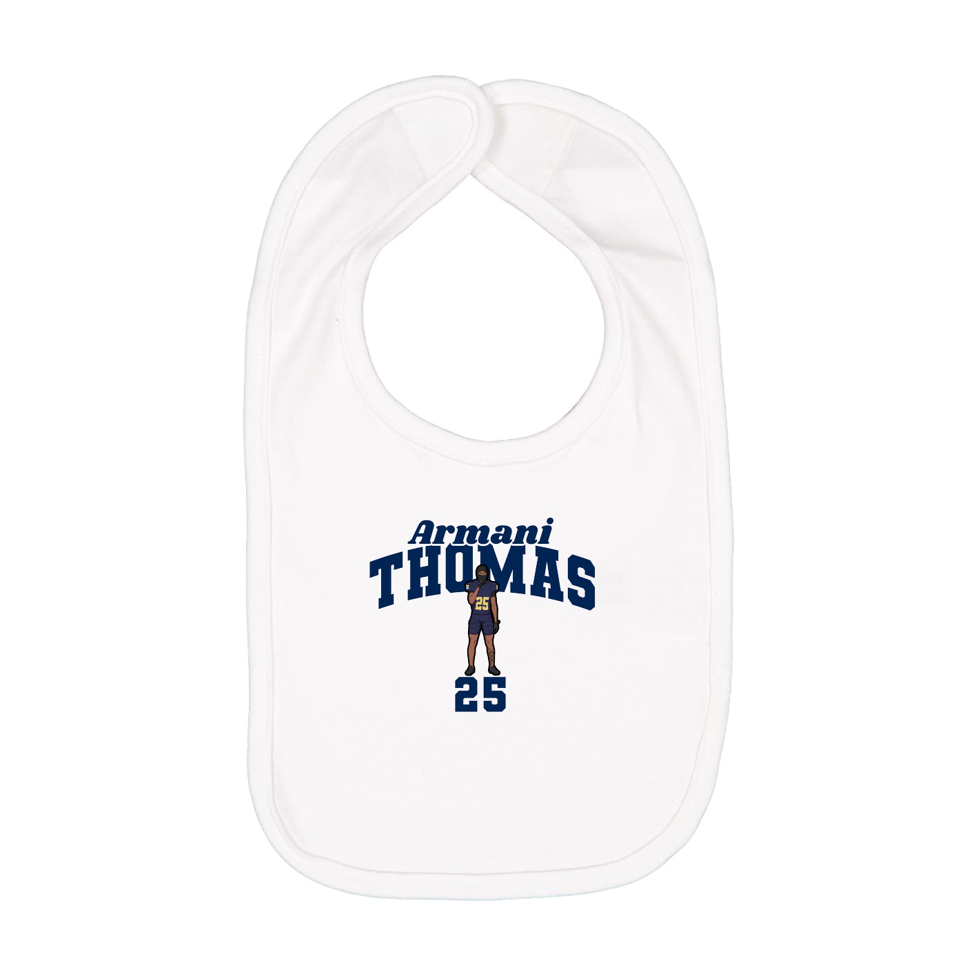 Infant Bib — Signature Arch in White
