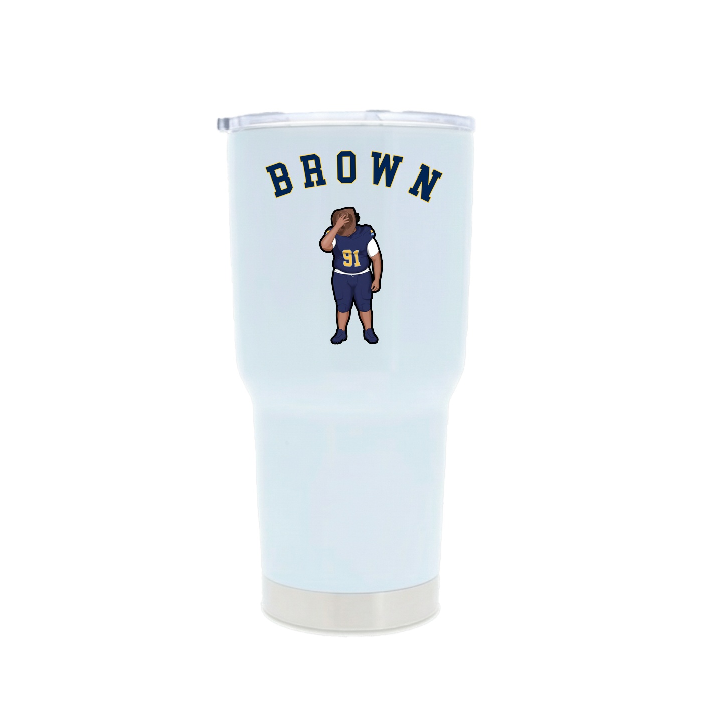 30oz Stainless Steel Tumbler — Shirsey Arch in White