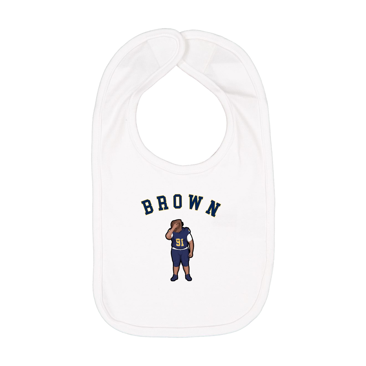 Infant Bib — Shirsey Arch in White