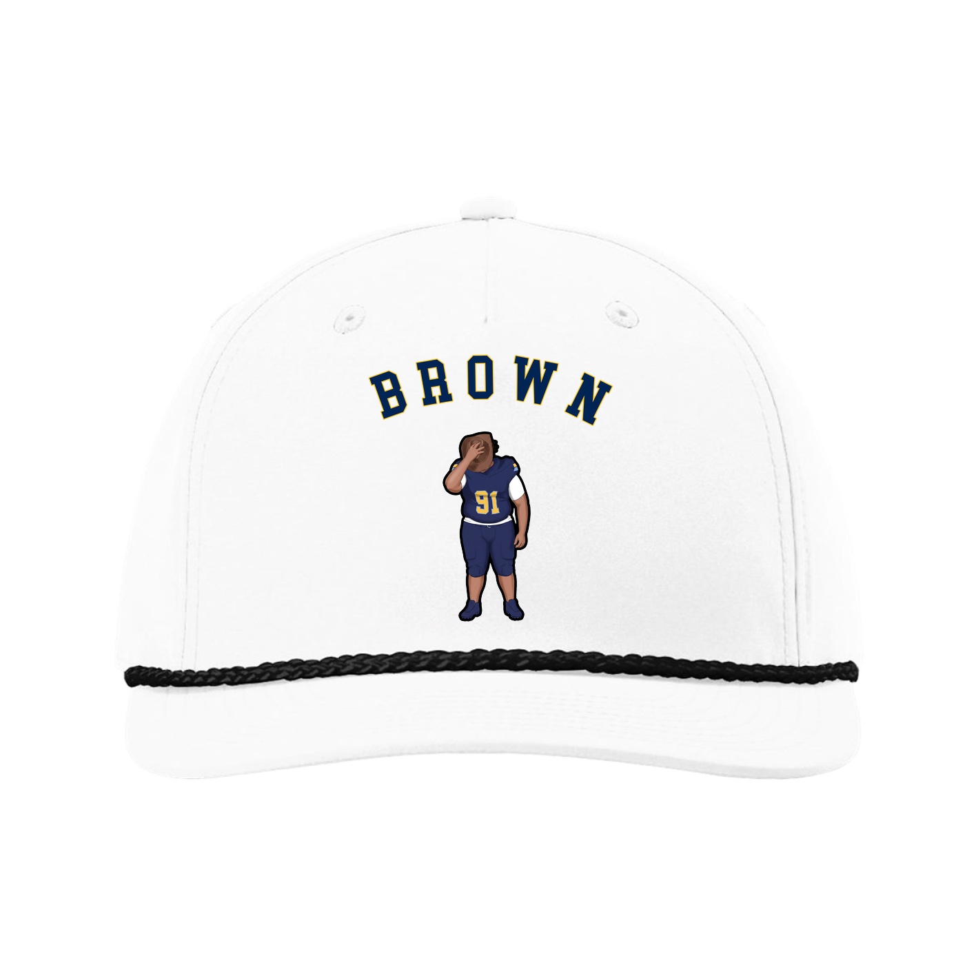 Five-Panel Classic Rope Cap — Shirsey Arch in White