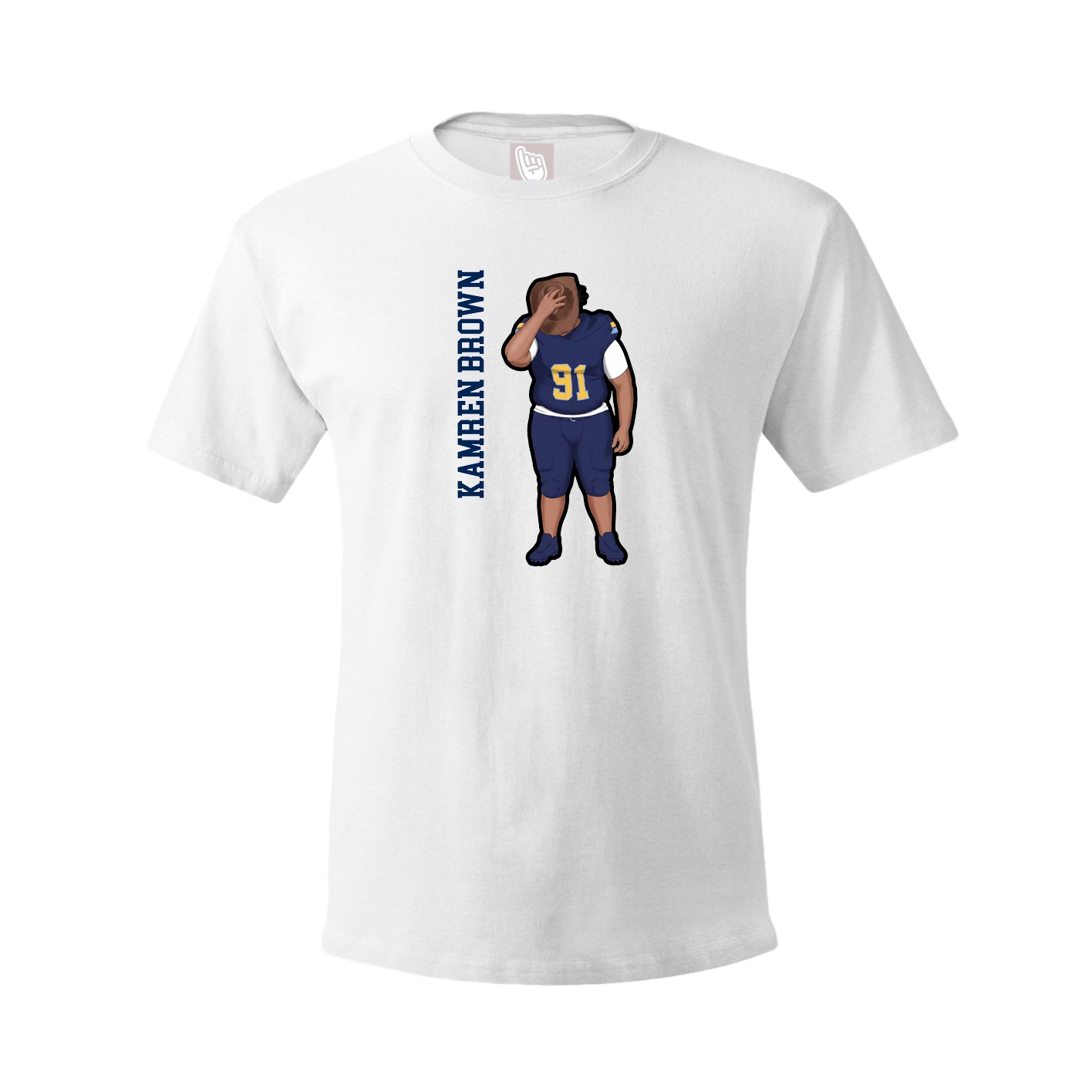 Tee — Name Vertical in White
