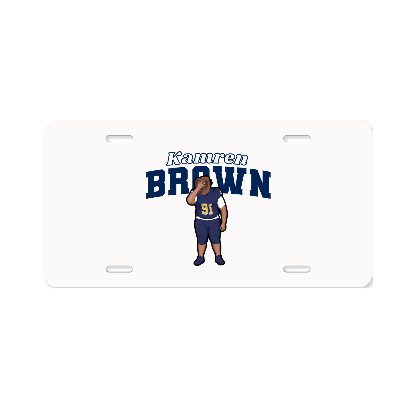 License Plate — Name Arch in Classic