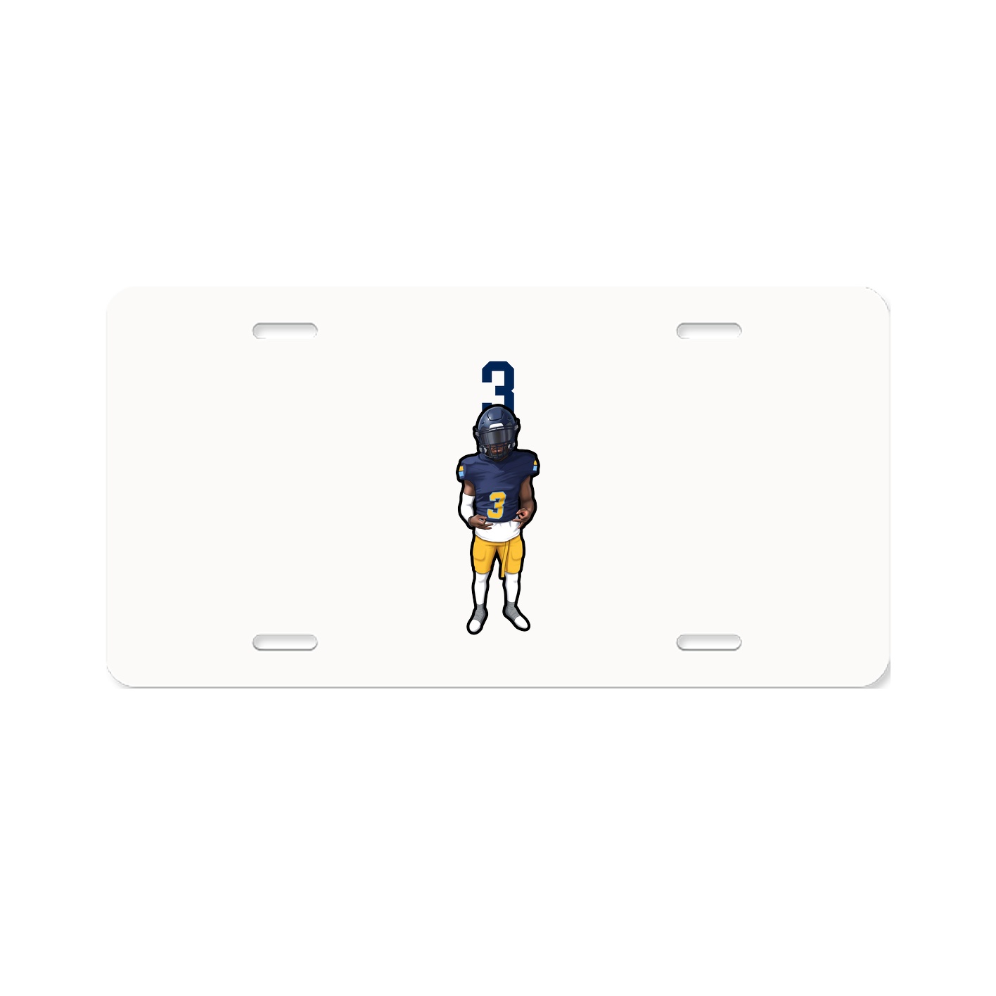 License Plate — Number Top in Classic