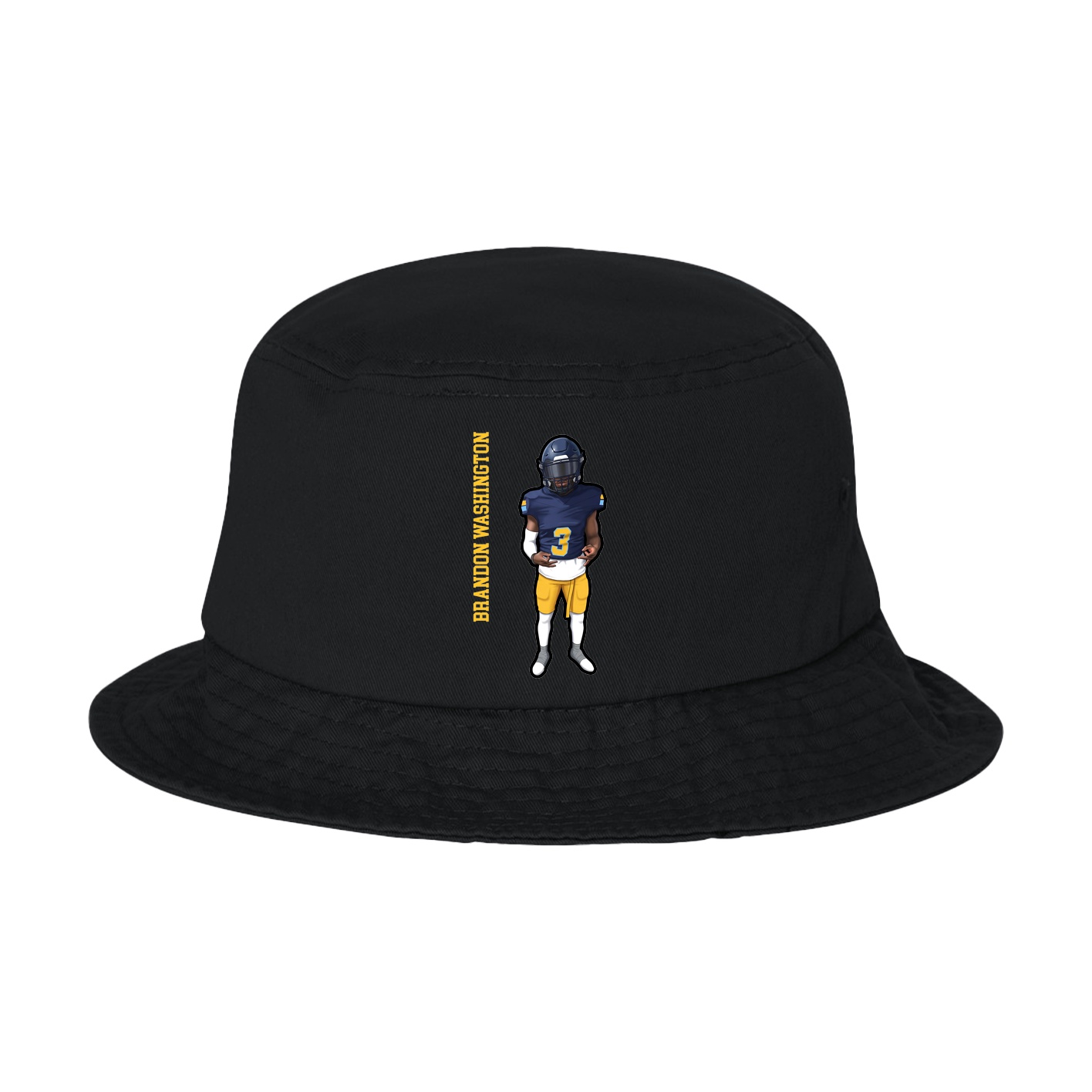 Bucket Cap — Name Vertical in Black