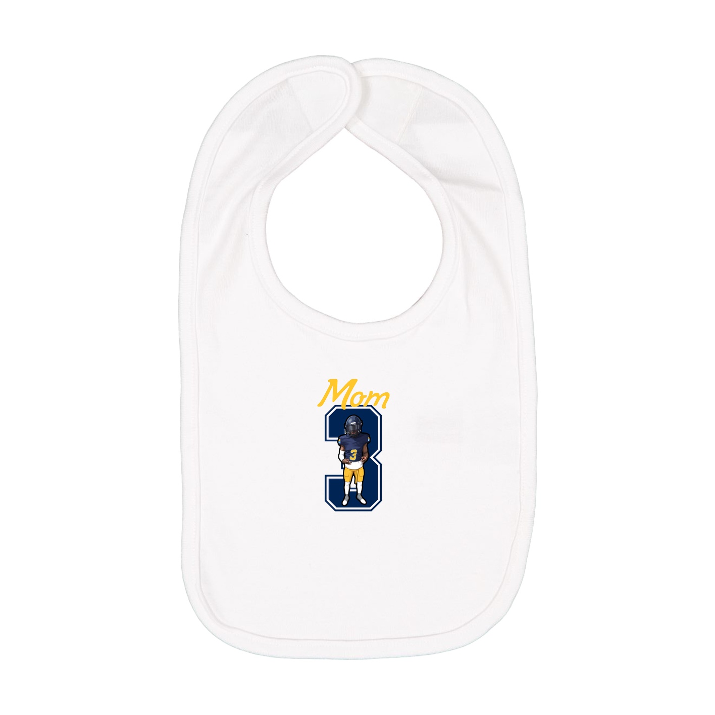 Infant Bib — Mothers Day Shirsey in White