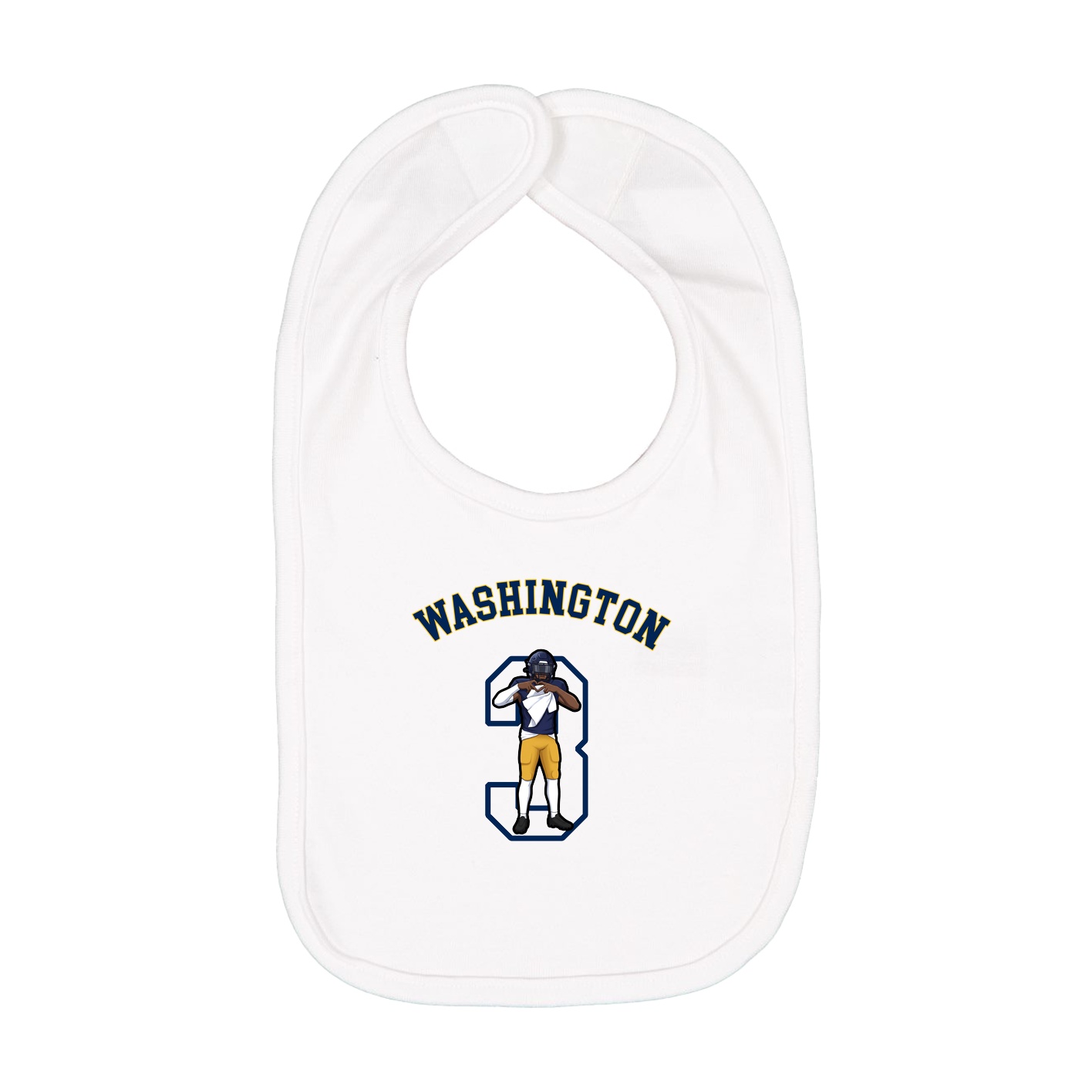 Infant Bib — Shirsey Arch in White