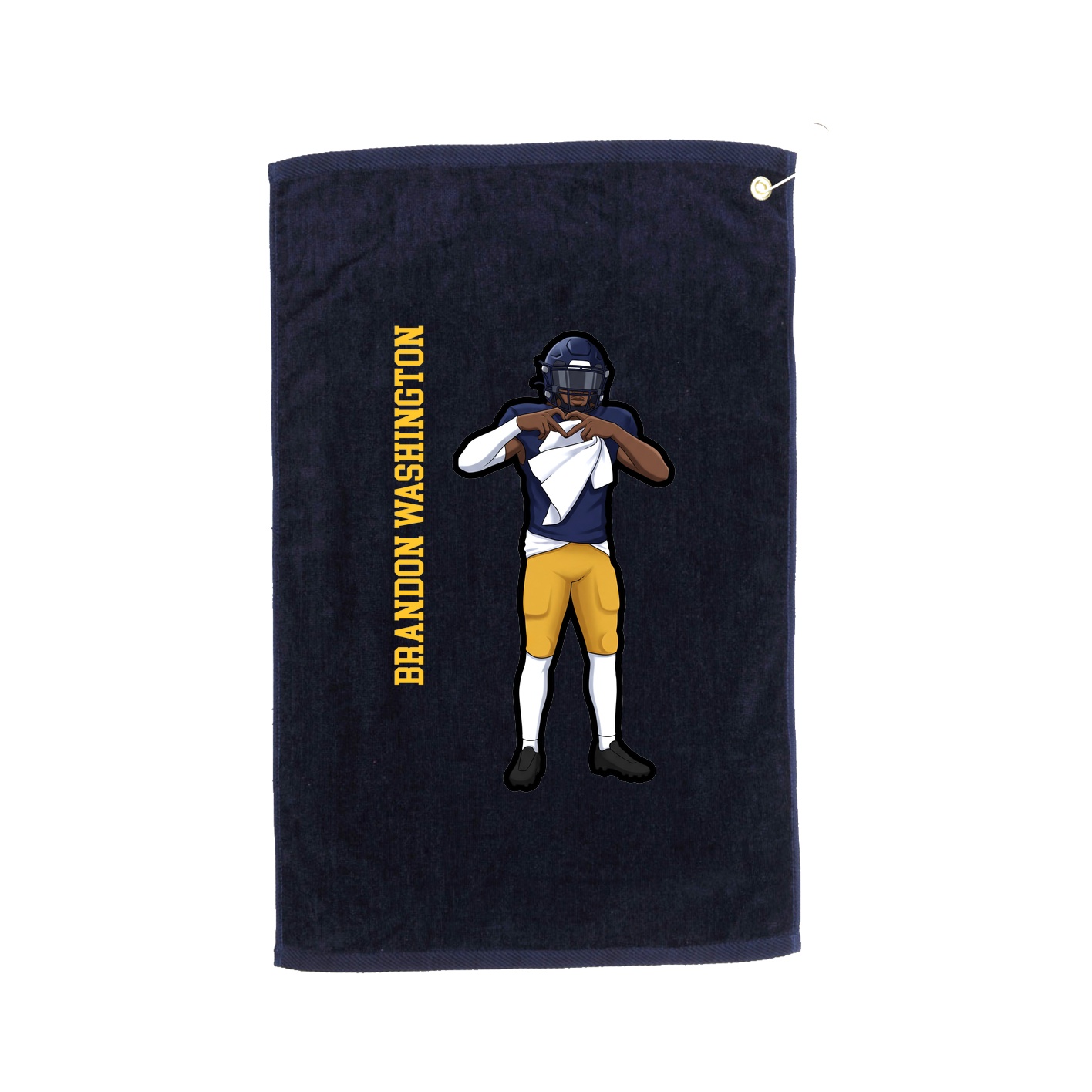 Golf Towel — Name Vertical in Navy