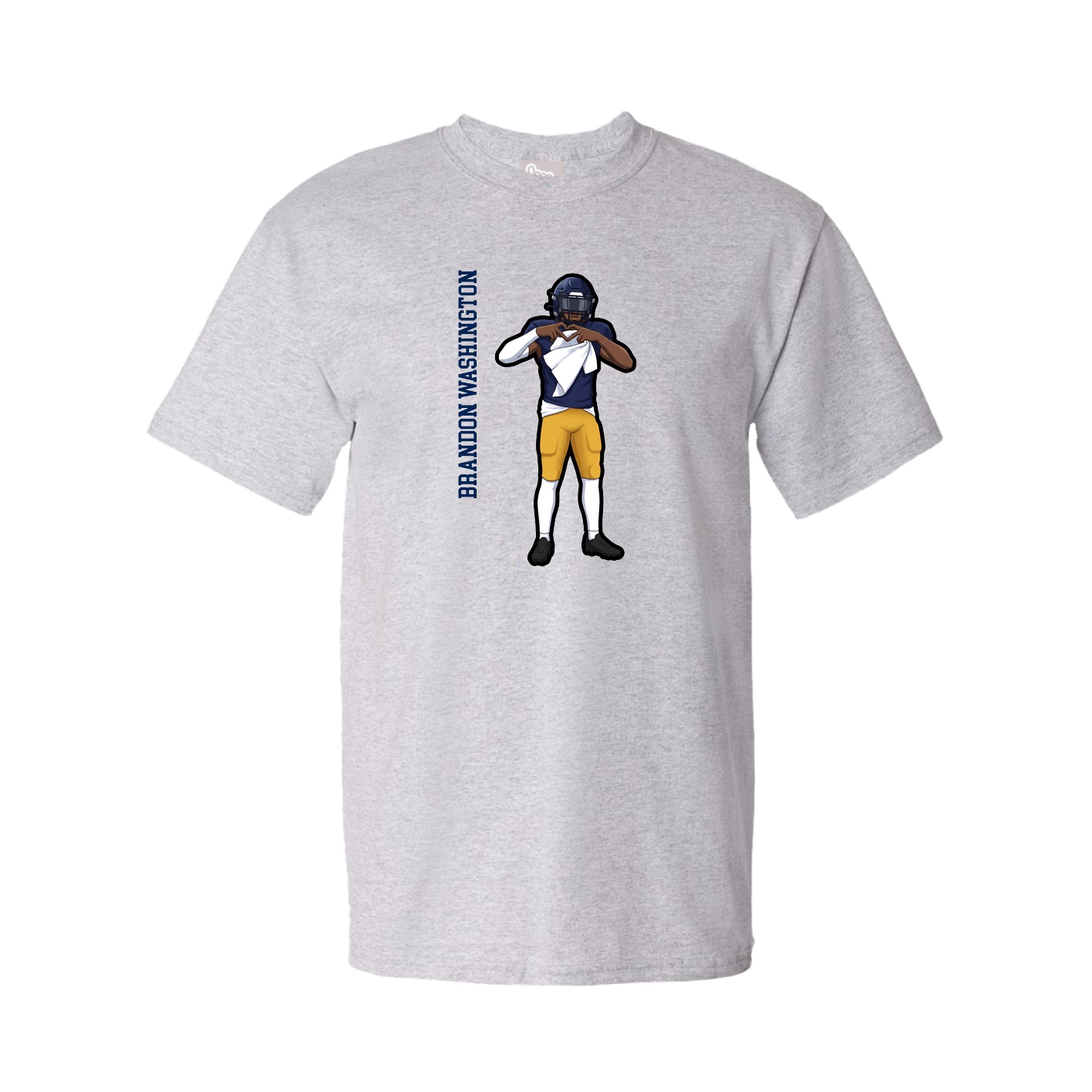 Youth Tee — Name Vertical in Grey