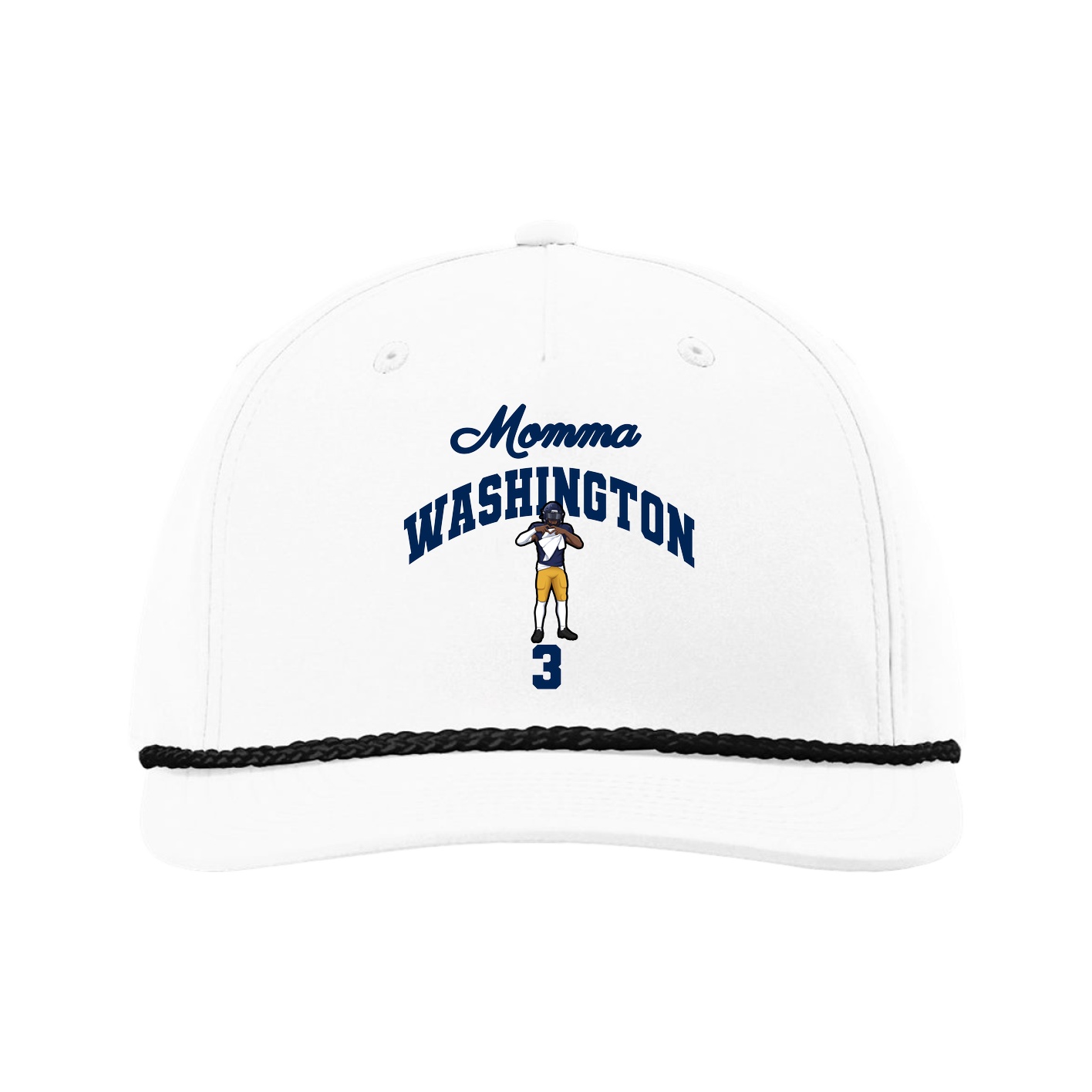 Five-Panel Classic Rope Cap — Mothers Day Arch in White