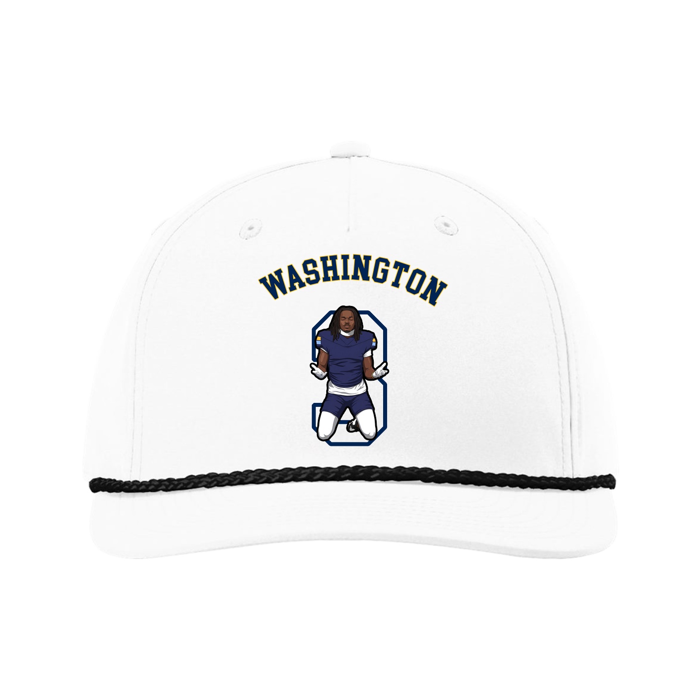 Five-Panel Classic Rope Cap — Shirsey Arch in White