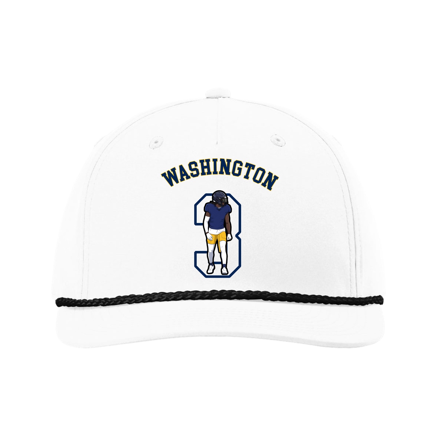 Five-Panel Classic Rope Cap — Shirsey Arch in White