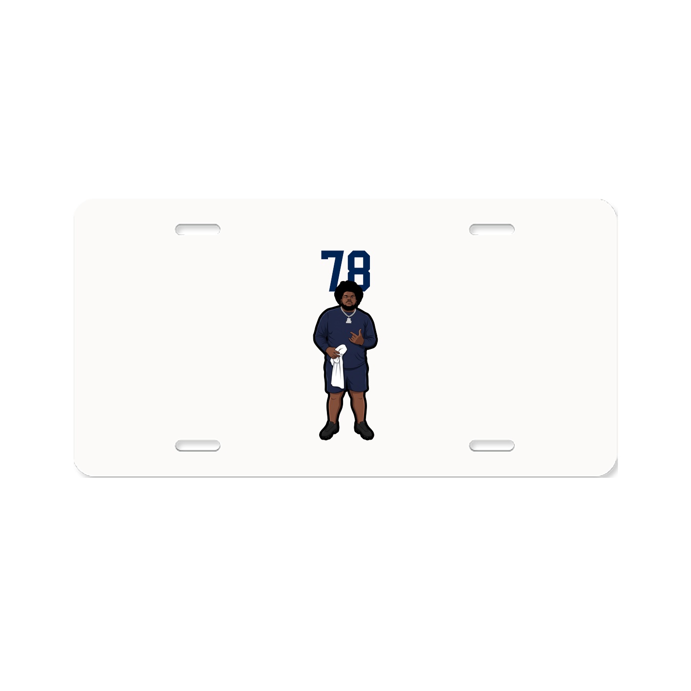 License Plate — Number Top in Classic