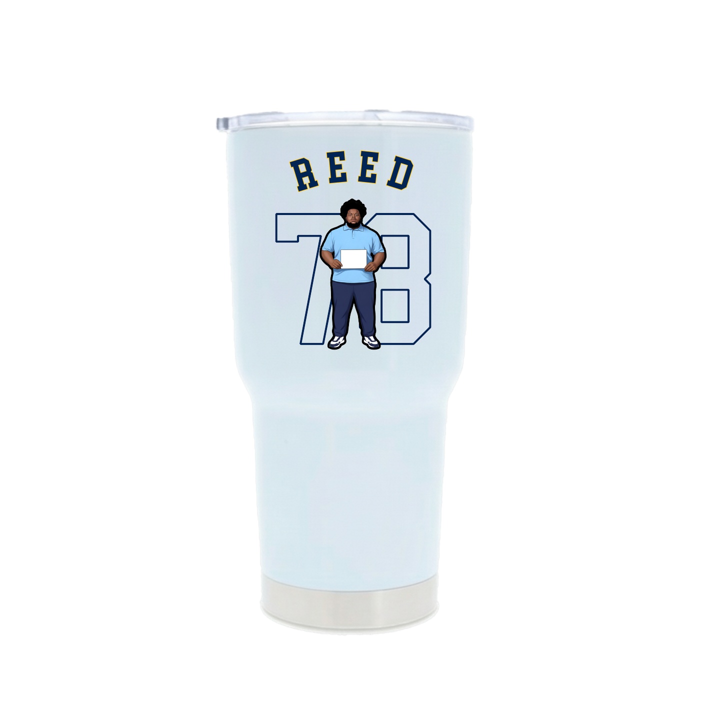 30oz Stainless Steel Tumbler — Shirsey Arch in White