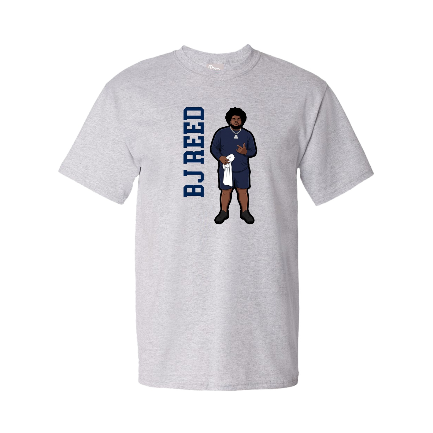 Youth Tee — Name Vertical in Grey