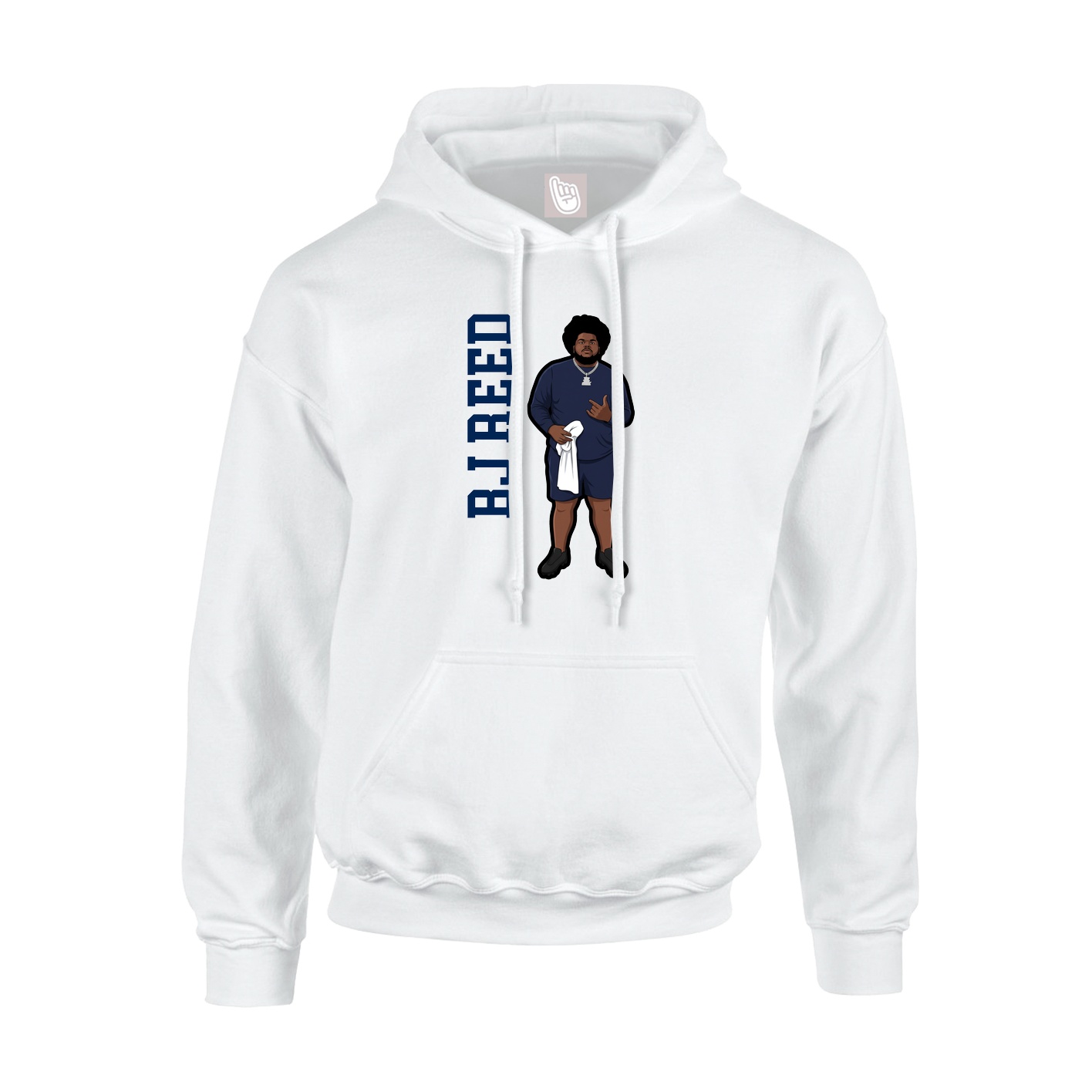 Hoodie — Name Vertical in White