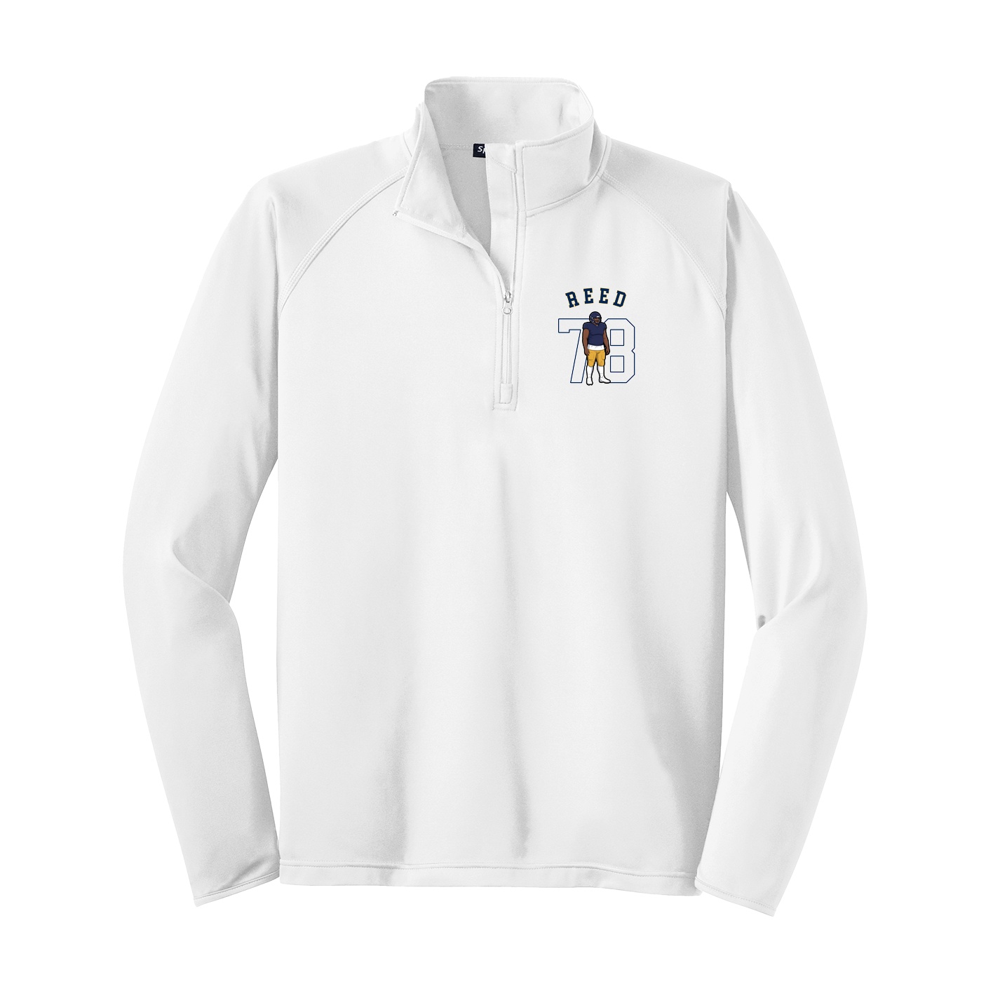 Q-Zip Pullover — Shirsey Arch in White