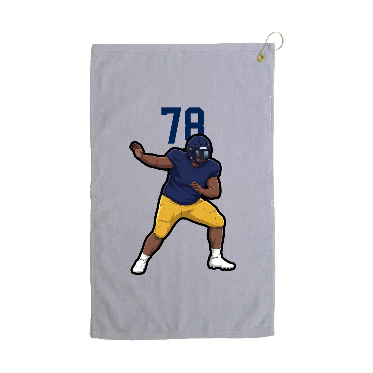 Golf Towel — Number Top in Grey